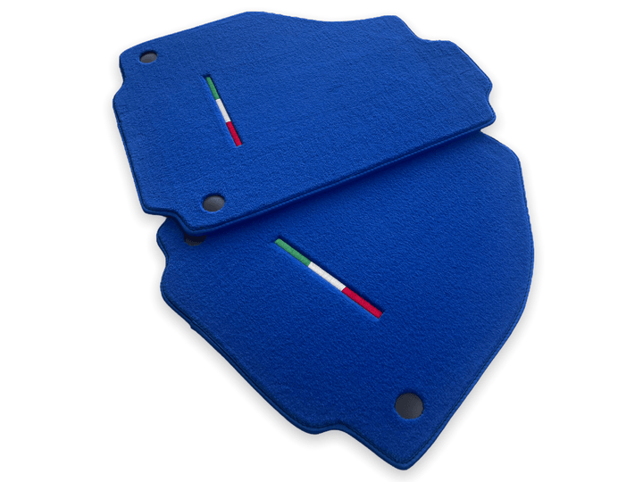 Floor Mats For Ferrari 458 Spider 2012-2015 Blue Scuderia Brand Italian Edition - Scuderia