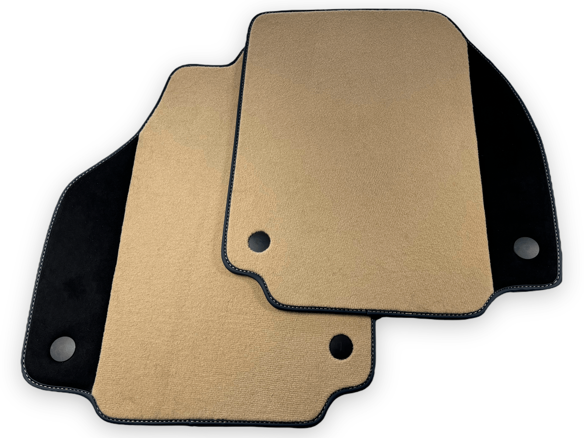 Beige Car Mats For Ferrari 488 Spider 2015-2022 With Alcantara Leather