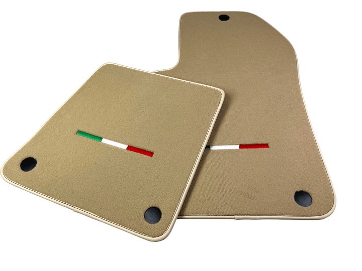 Beige Floor Mats For Ferrari 599 Coupe 2006-2012 Italian Edition - Scuderia