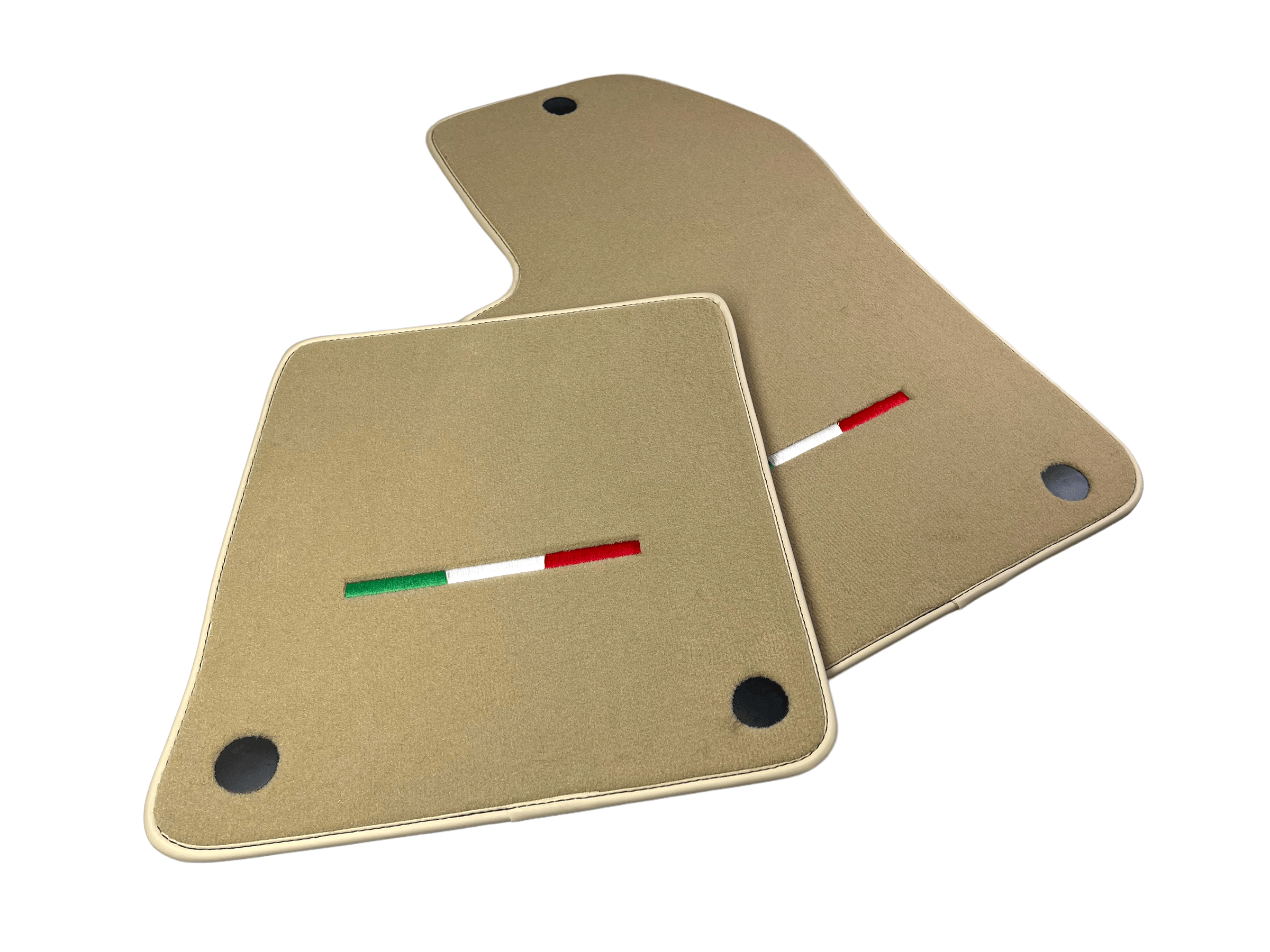 Beige Floor Mats For Ferrari 599 Coupe 2006-2012 Italian Edition - Scuderia