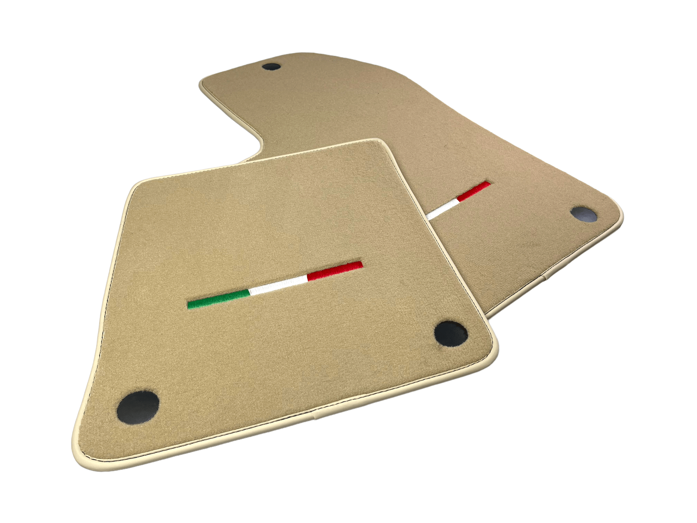 Beige Floor Mats For Ferrari 599 Coupe 2006-2012 Italian Edition - Scuderia