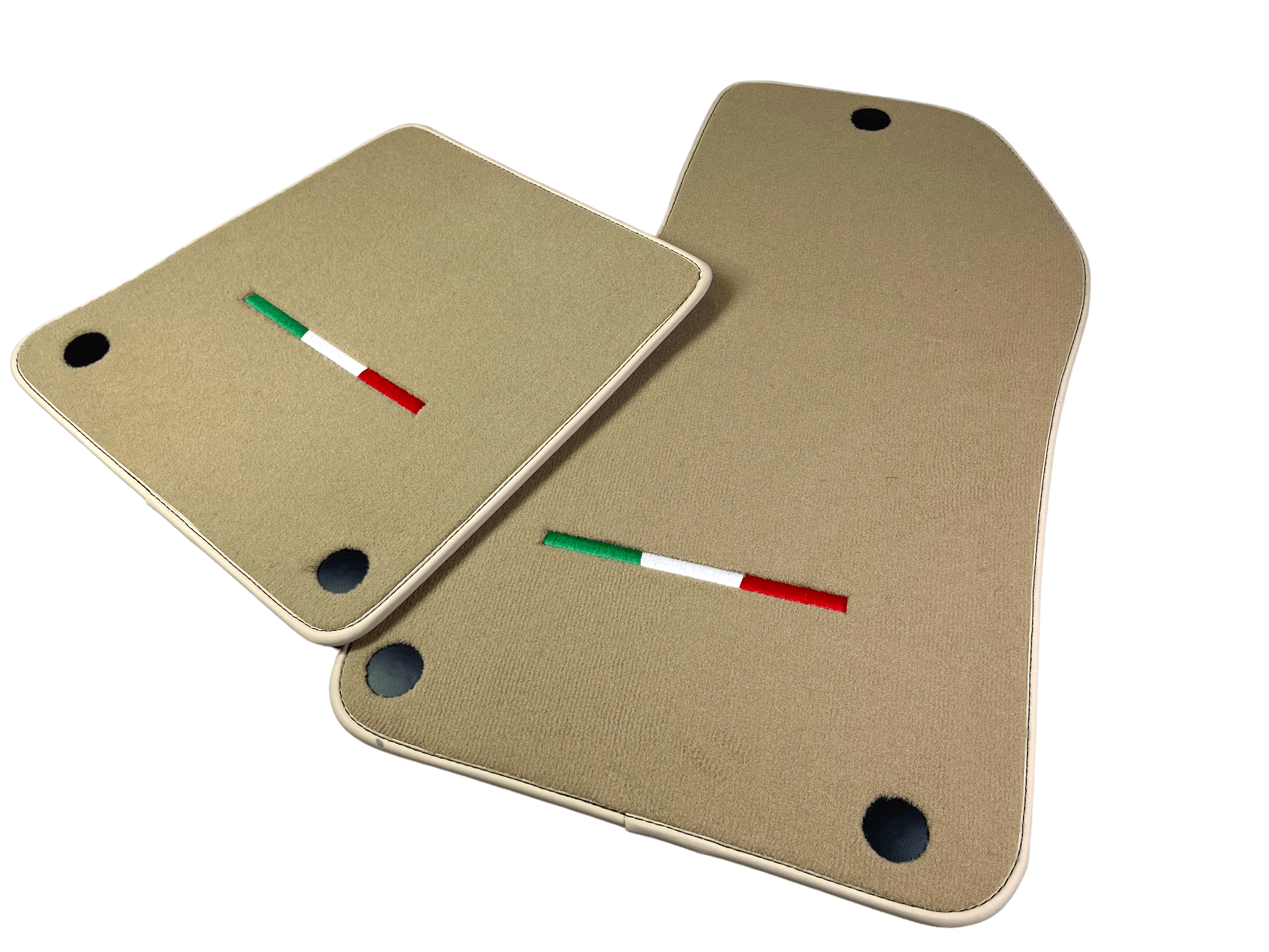 Beige Floor Mats For Ferrari 599 Coupe 2006-2012 Italian Edition - Scuderia