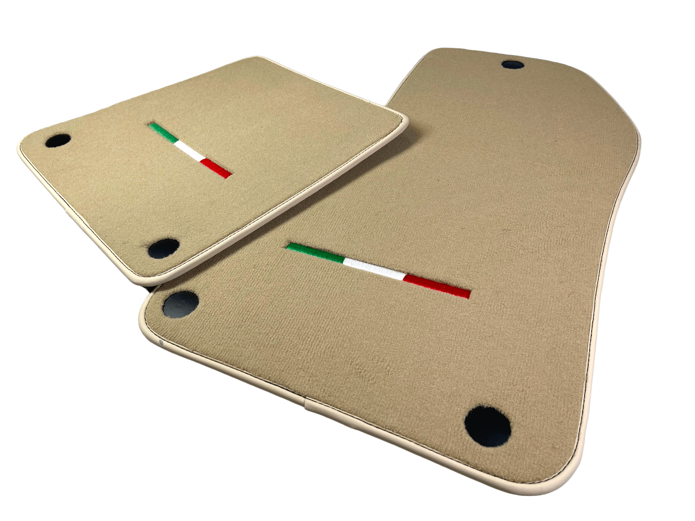 Beige Floor Mats For Ferrari 599 Coupe 2006-2012 Italian Edition - Scuderia