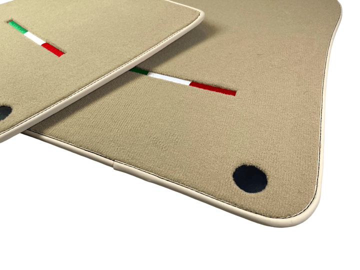 Beige Floor Mats For Ferrari 599 Coupe 2006-2012 Italian Edition - Scuderia