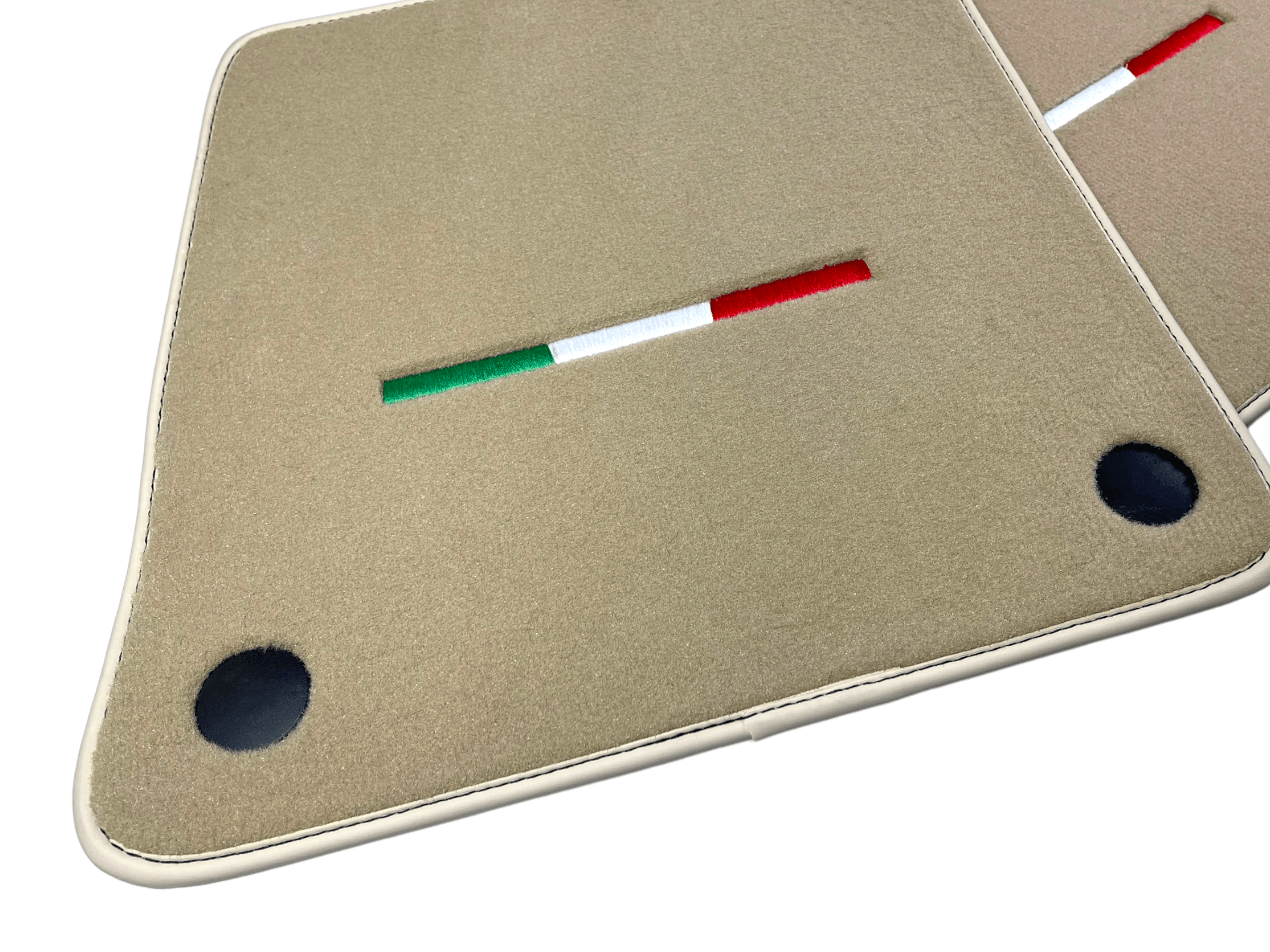 Beige Floor Mats For Ferrari 599 Coupe 2006-2012 Italian Edition - Scuderia