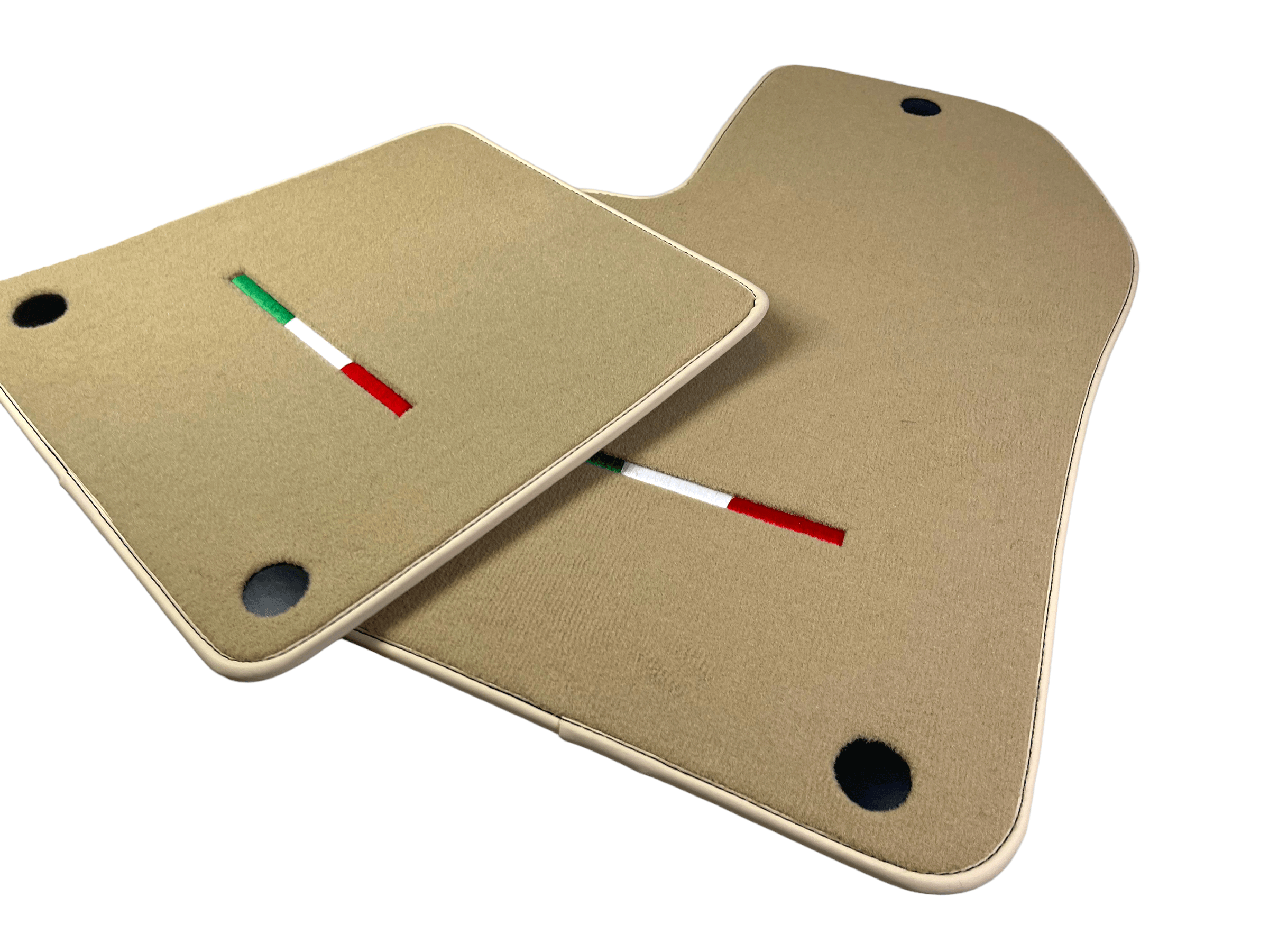 Beige Floor Mats For Ferrari 599 Coupe 2006-2012 Italian Edition - Scuderia