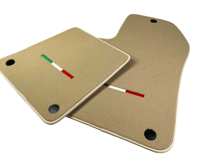 Beige Floor Mats For Ferrari 599 Coupe 2006-2012 Italian Edition - Scuderia