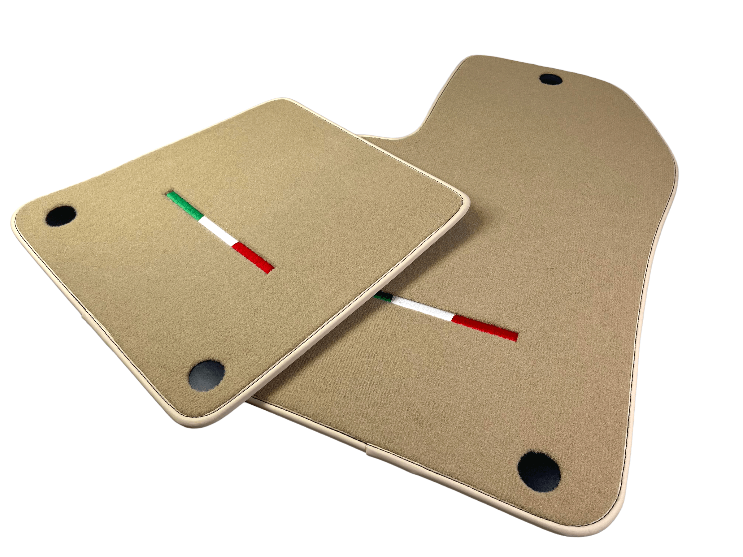 Beige Floor Mats For Ferrari 599 Coupe 2006-2012 Italian Edition - Scuderia