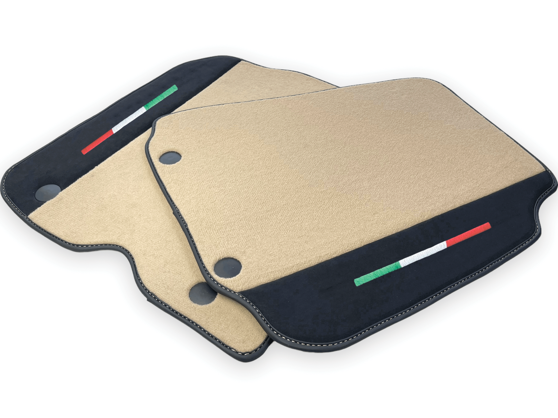 Beige Car Mats For Ferrari 812 Superfast With Alcantara Leather