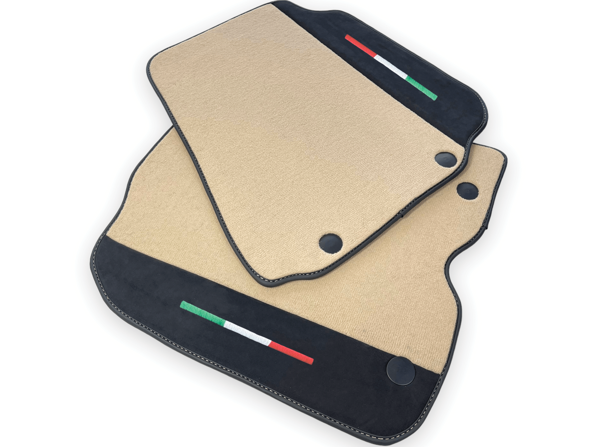 Beige Car Mats For Ferrari 812 Superfast With Alcantara Leather