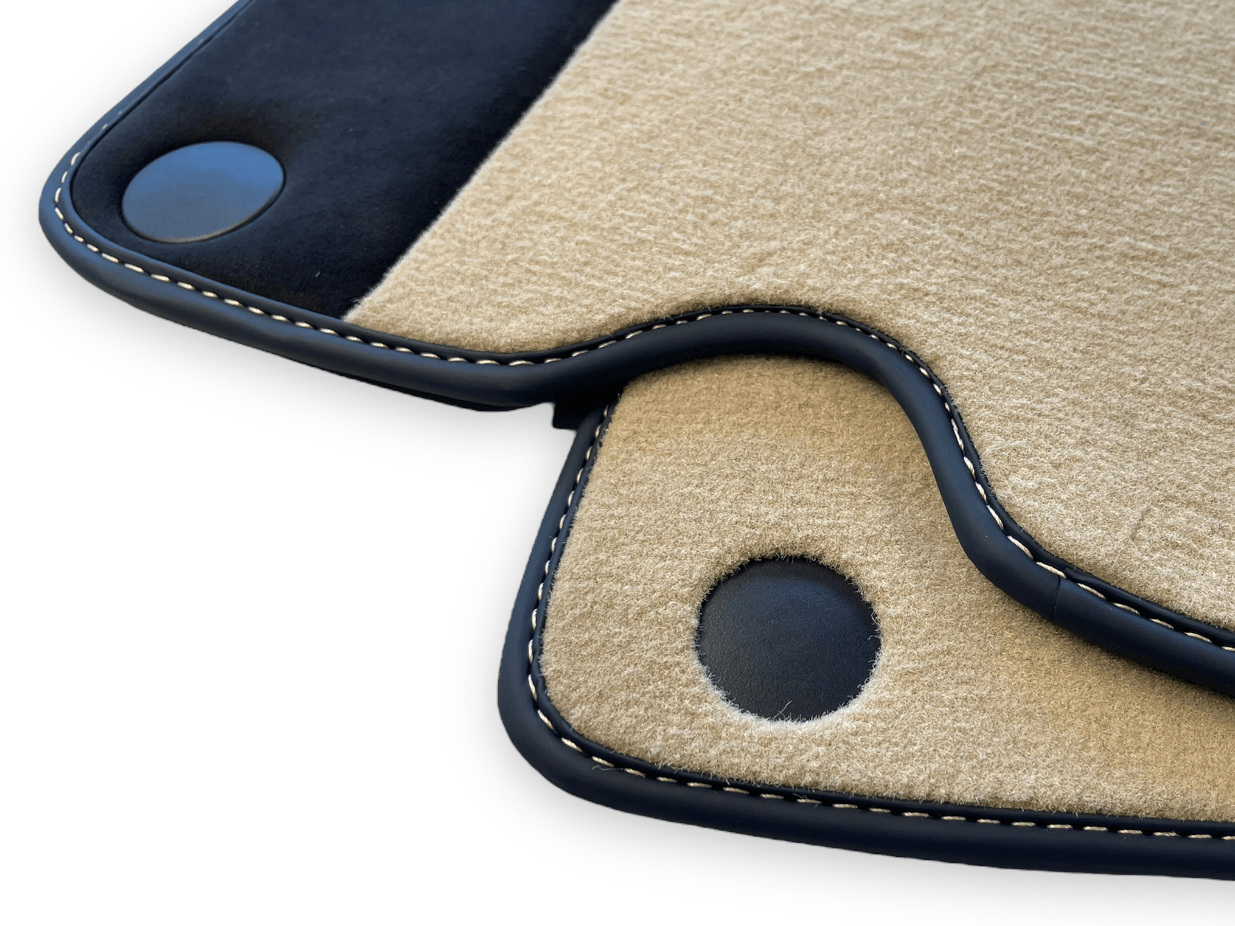 Beige Floor Mats For Ferrari California 2008-2014 With Alcantara - Scuderia