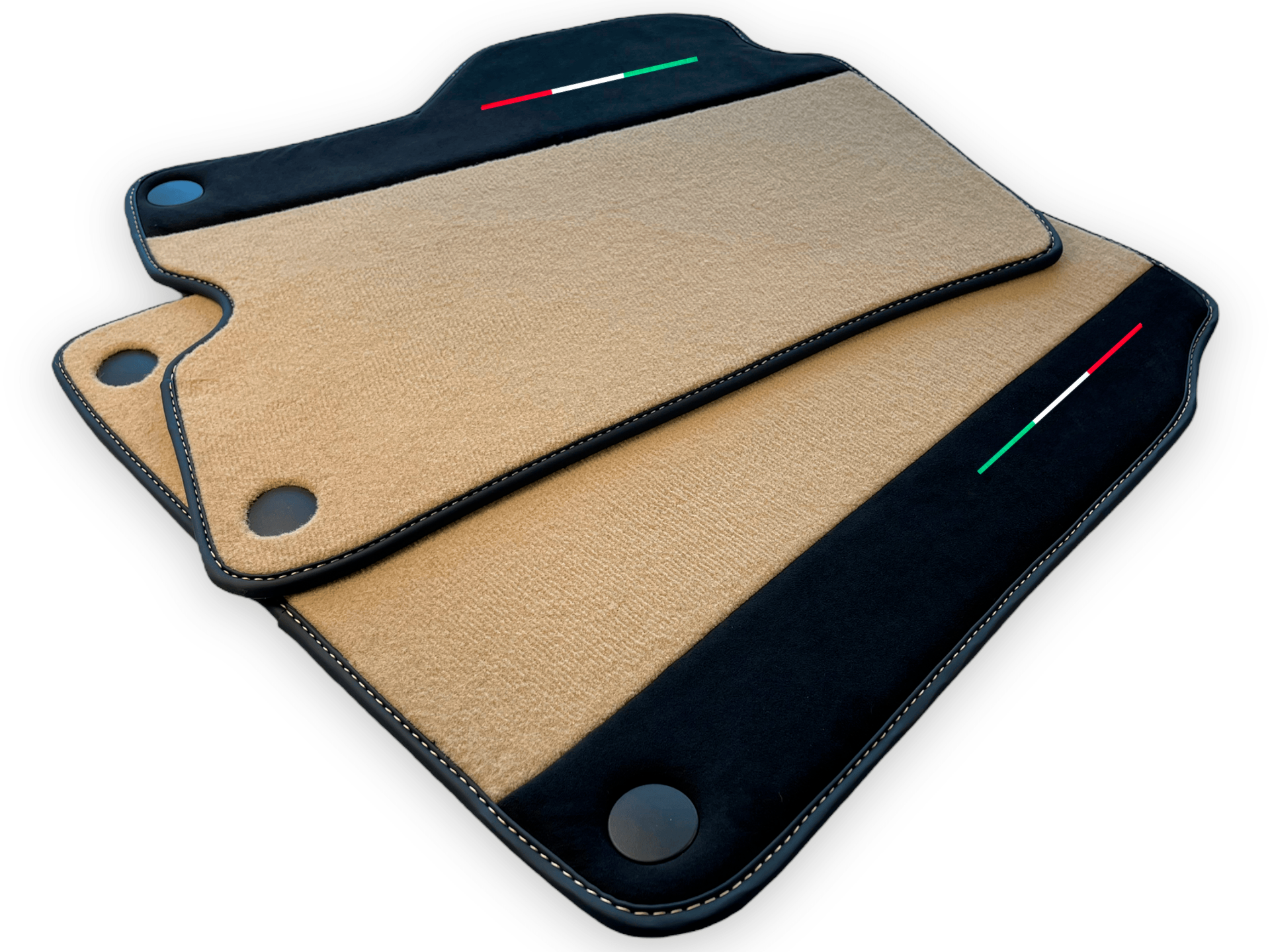 Beige Car Mats For Ferrari California 2008-2014 With Alcantara