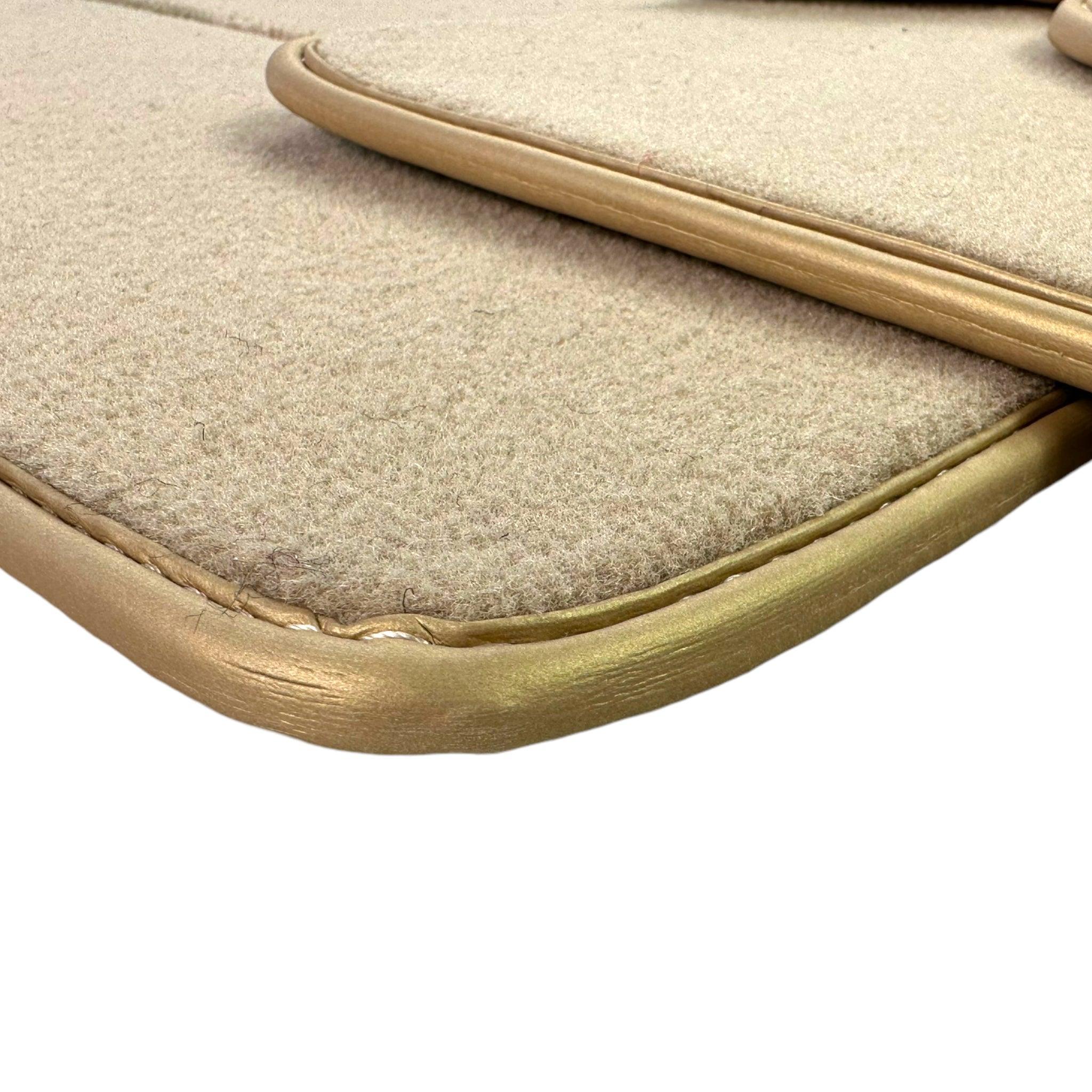 Beige Floor Mats For Ferrari F355 1994-1999 Golden Trim - Scuderia