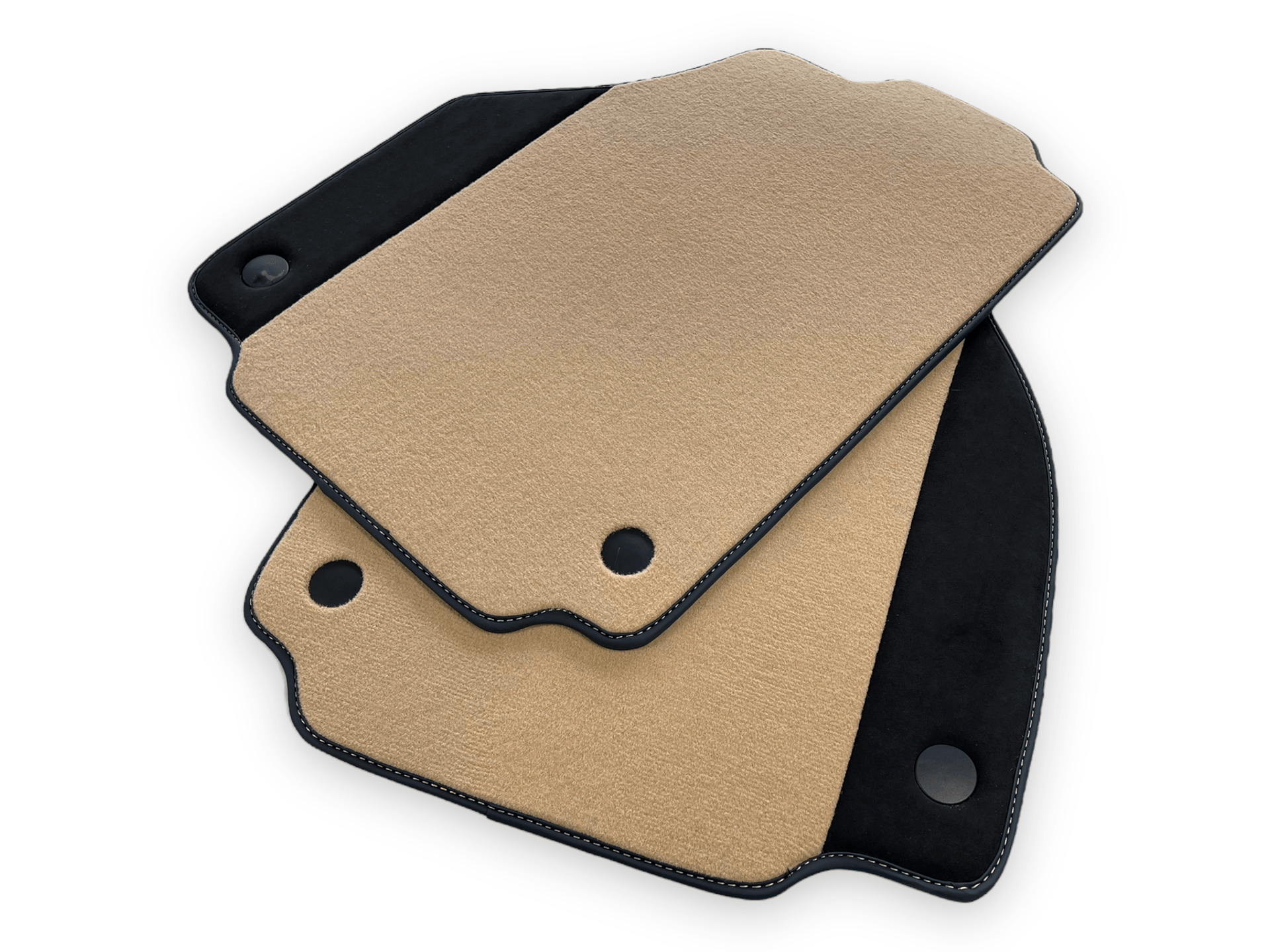 Beige Car Mats For Ferrari F8 Spider 2019-2022 With Alcantara Leather