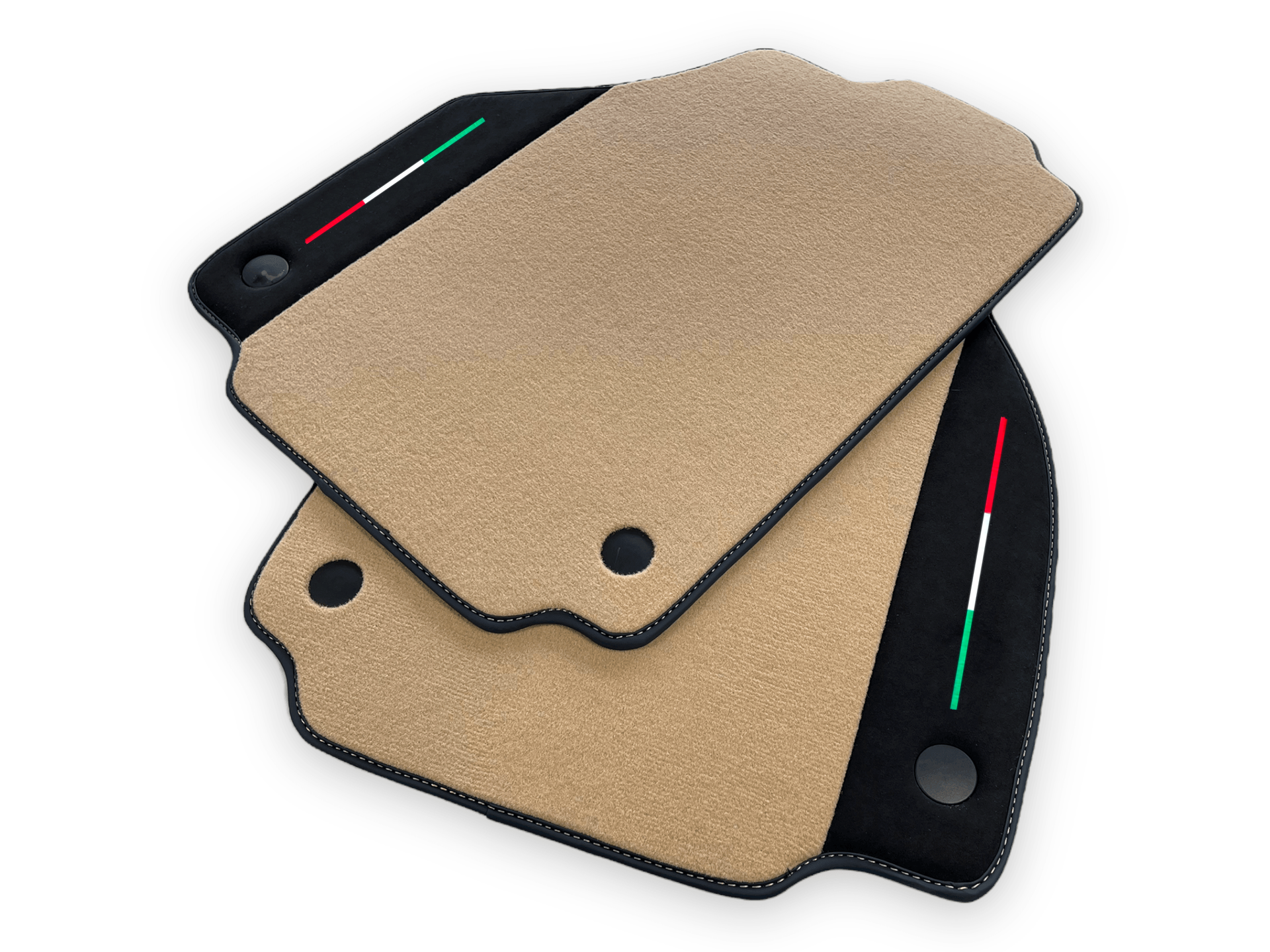 Beige Car Mats For Ferrari F8 Spider 2019-2022 With Alcantara Leather