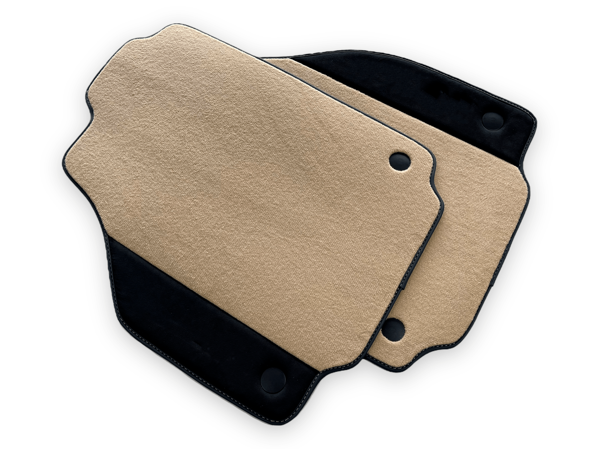 Beige Car Mats For Ferrari F8 Tributo 2019-2022 With Alcantara Leather