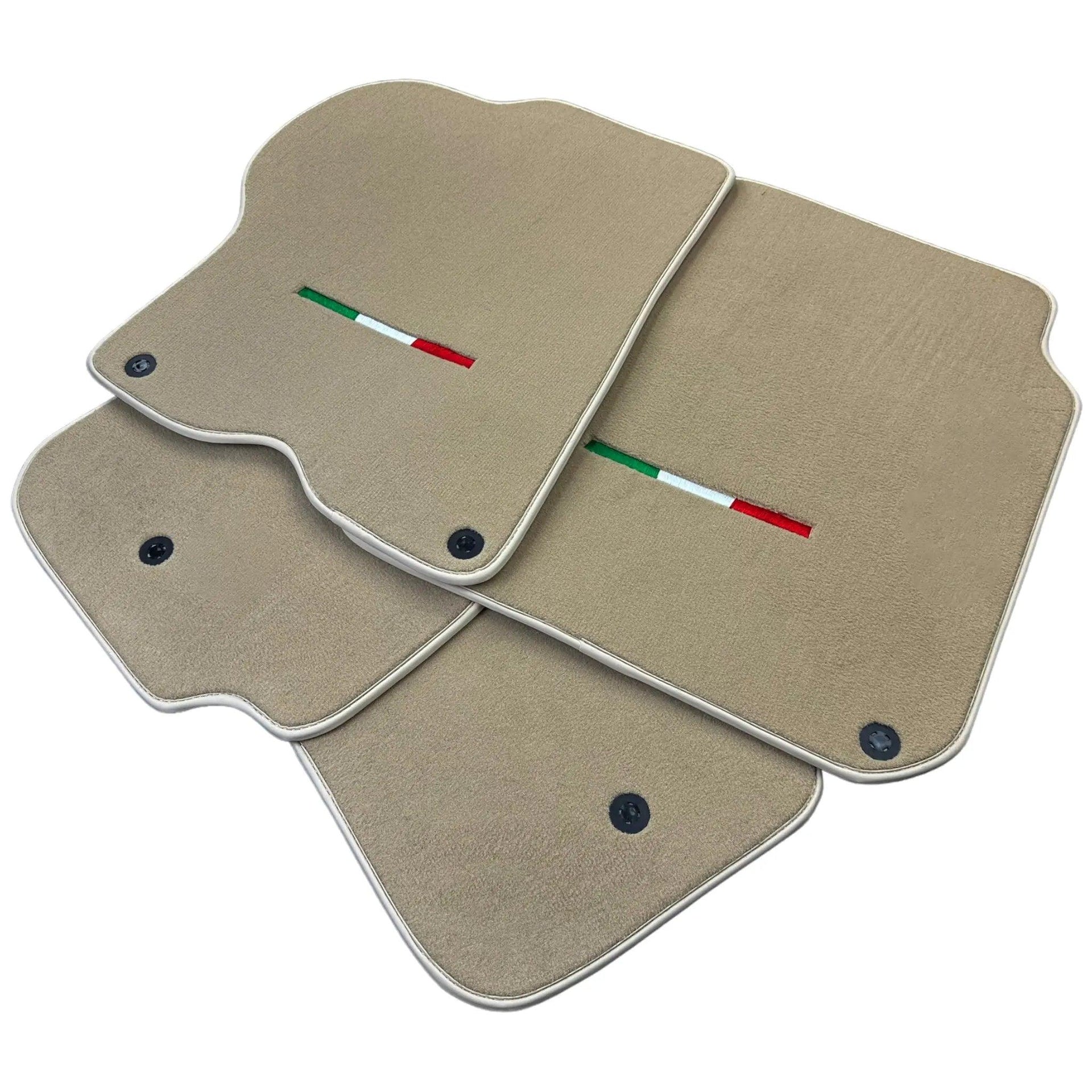 Beige Floor Mats for Ferrari GTC4 Lusso (2016-2023) Italian Edition