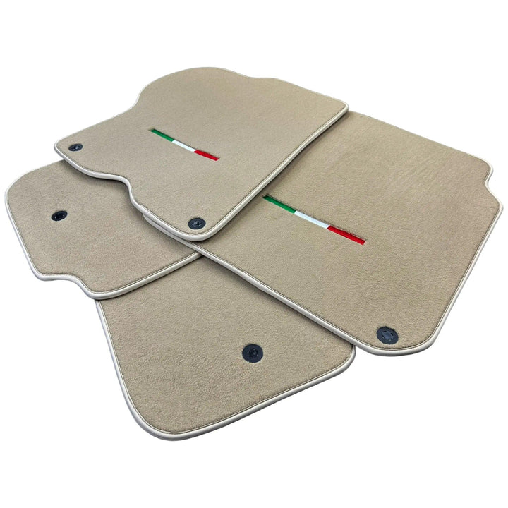 Beige Floor Mats for Ferrari GTC4 Lusso (2016-2023) Italian Edition