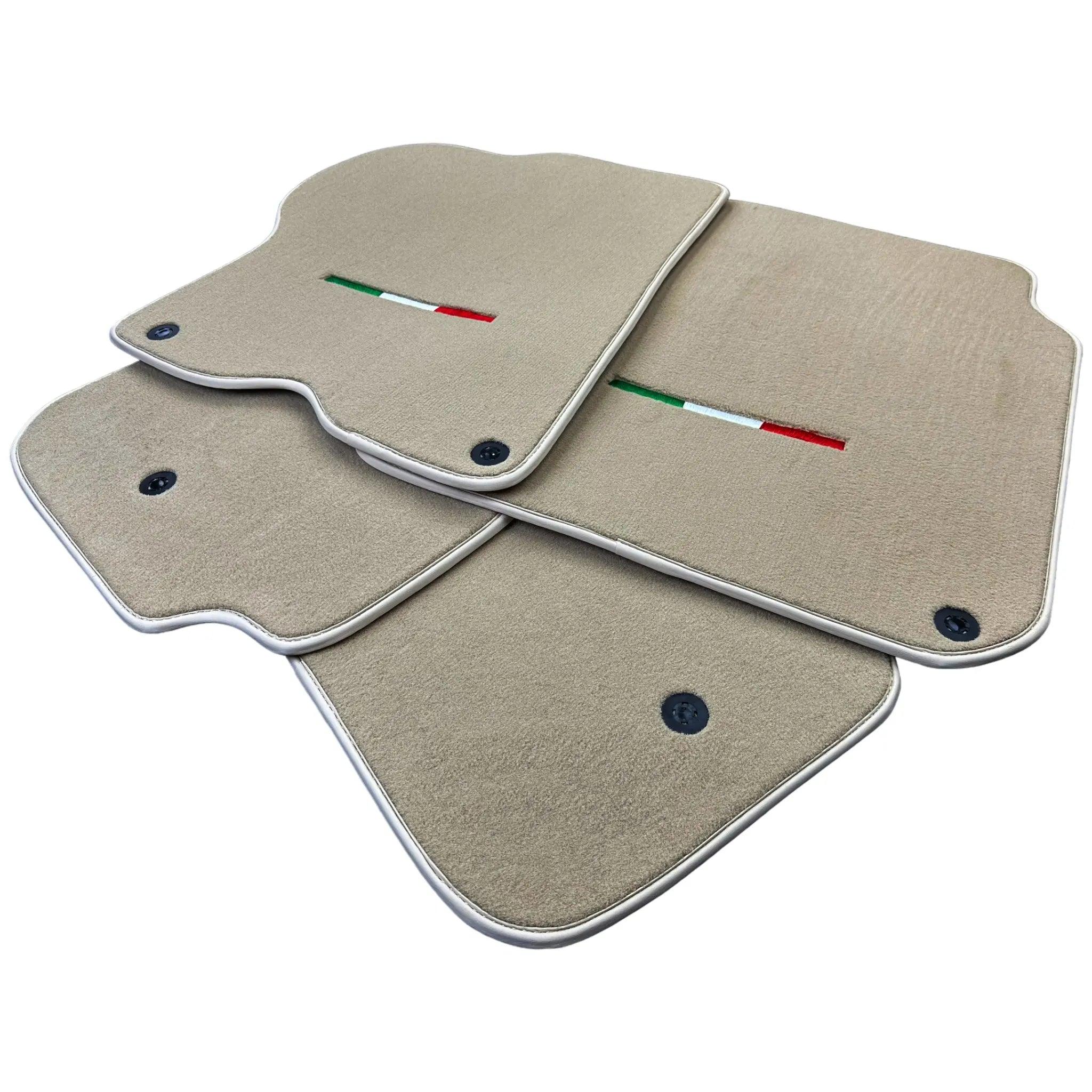 Beige Floor Mats for Ferrari GTC4 Lusso (2016-2023) Italian Edition