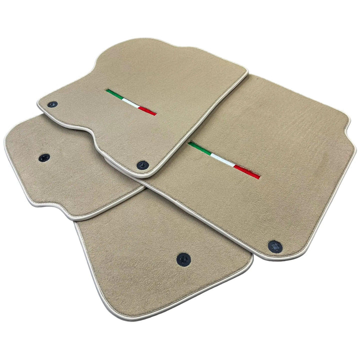 Beige Floor Mats for Ferrari GTC4 Lusso (2016-2023) Italian Edition