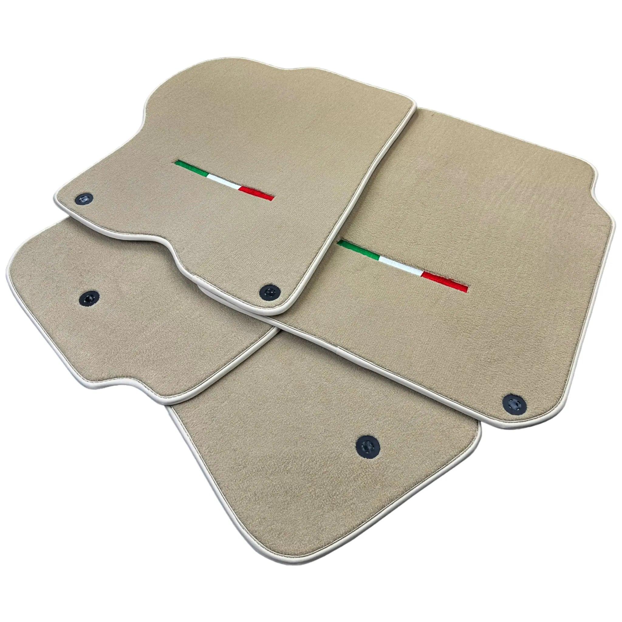 Beige Floor Mats for Ferrari GTC4 Lusso (2016-2023) Italian Edition