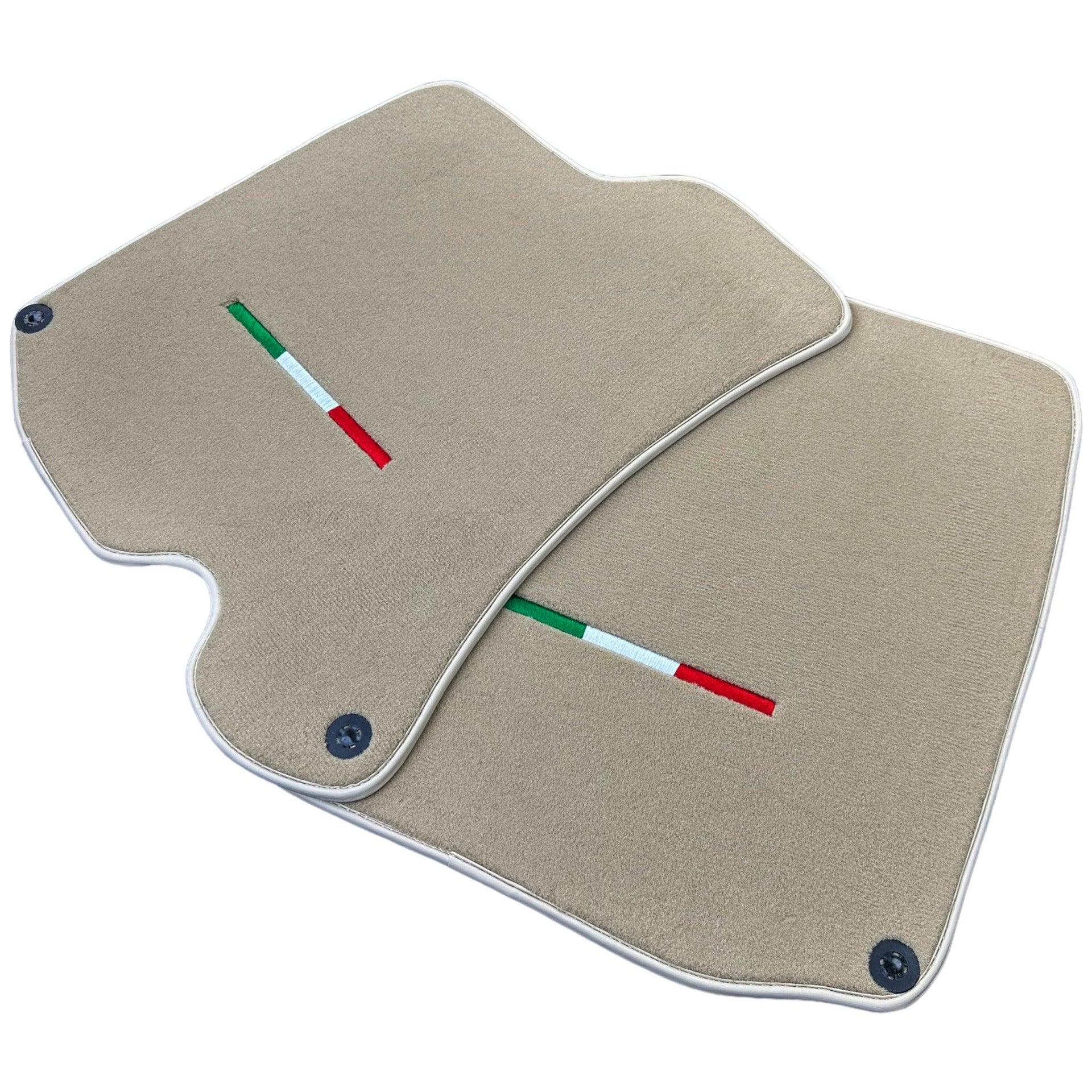 Beige Floor Mats for Ferrari Portofino (2018-2023) Italian Edition