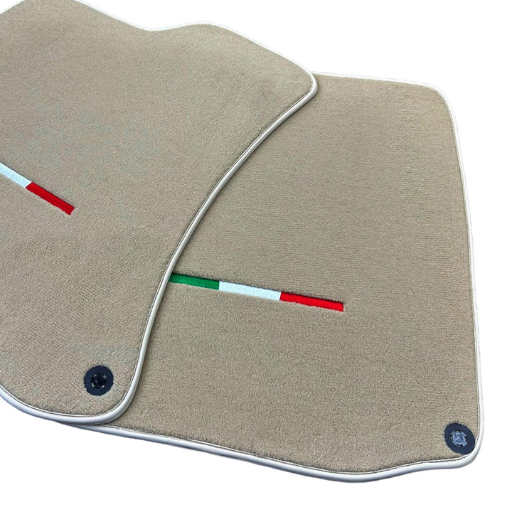 Beige Floor Mats for Ferrari Portofino (2018-2023) Italian Edition