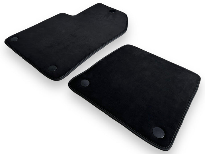 Black Alcantara Floor Mats For Ferrari 612 Scaglietti 2005-2011 ER56 Design - Scuderia