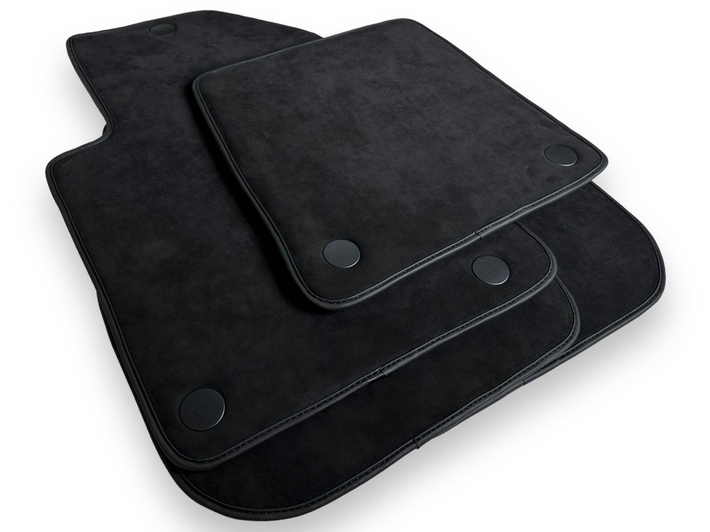 Black Alcantara Floor Mats For Ferrari 612 Scaglietti 2005-2011 ER56 Design - Scuderia