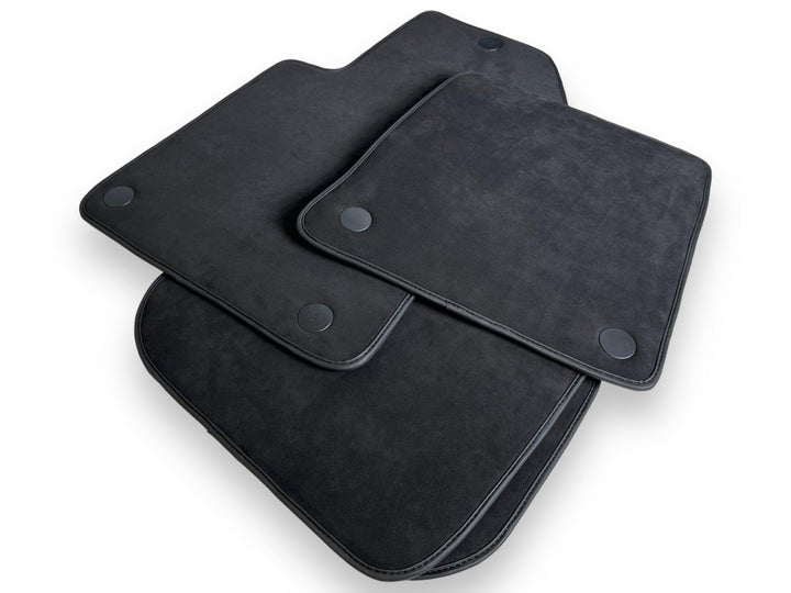 Black Alcantara Floor Mats For Ferrari 612 Scaglietti 2005-2011 ER56 Design - Scuderia