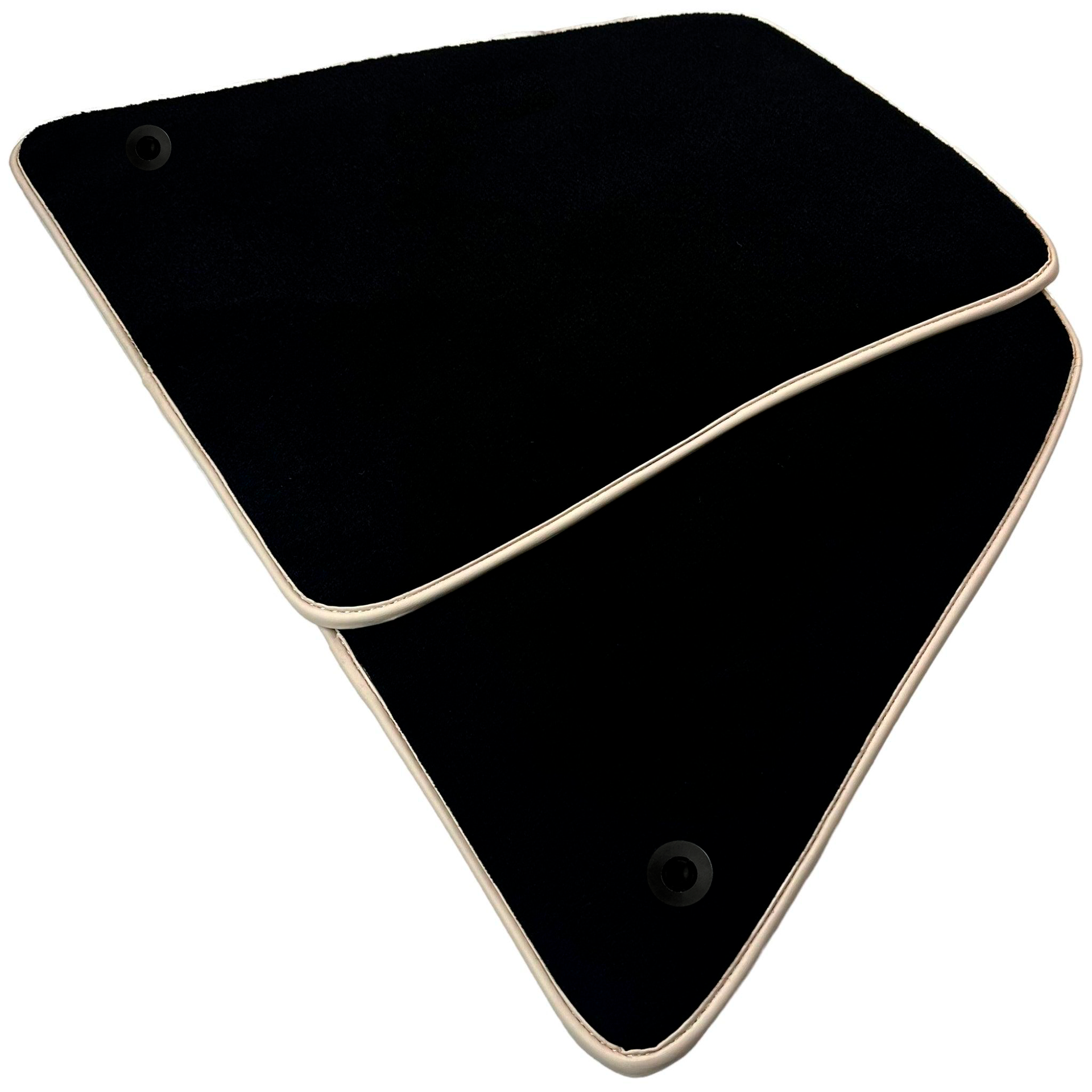 Black Car Mats for Ferrari SF90 Stradale (2019-2024) with Beige Trim