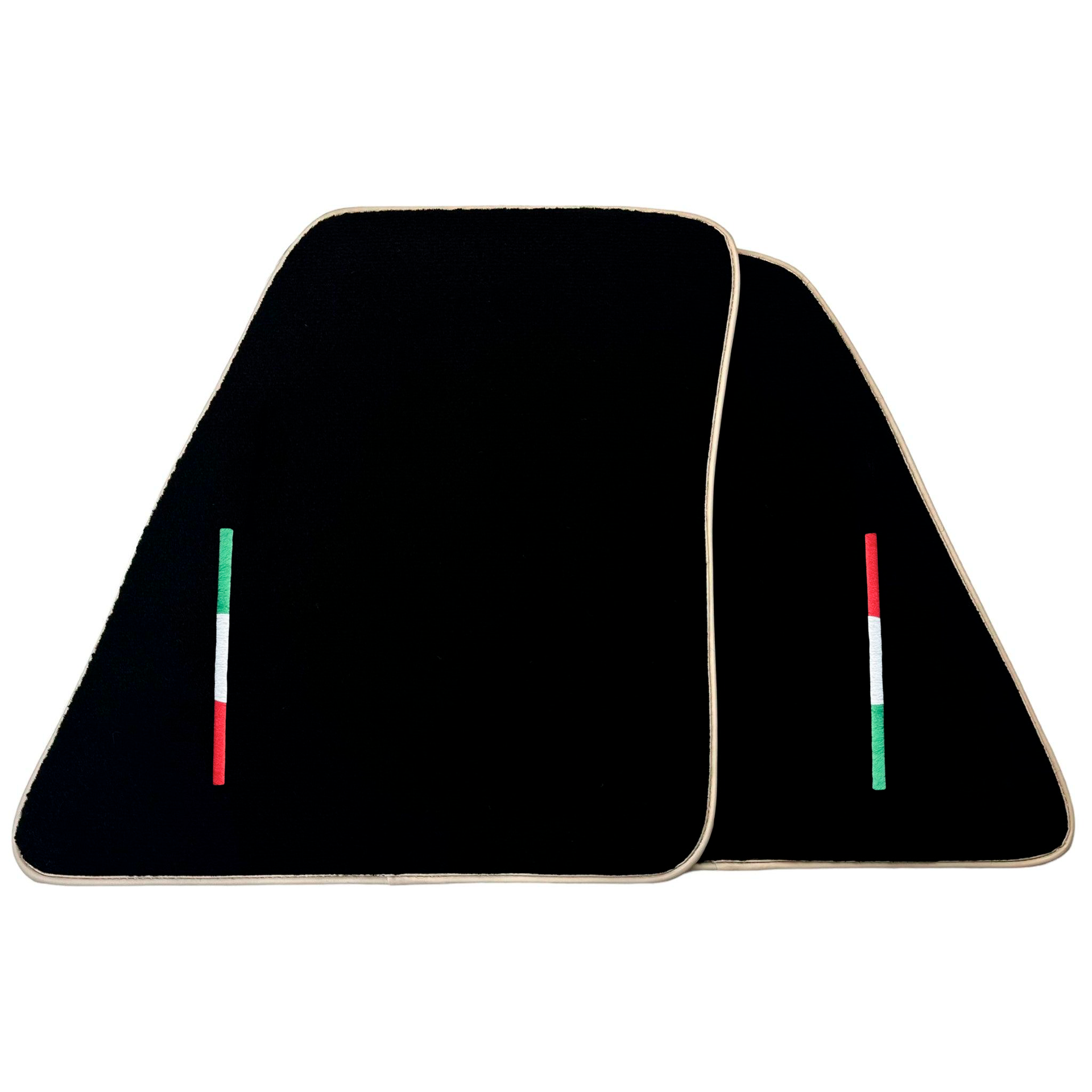 Black Car Mats for Ferrari 296 GTB (2022-2024) with Beige Trim