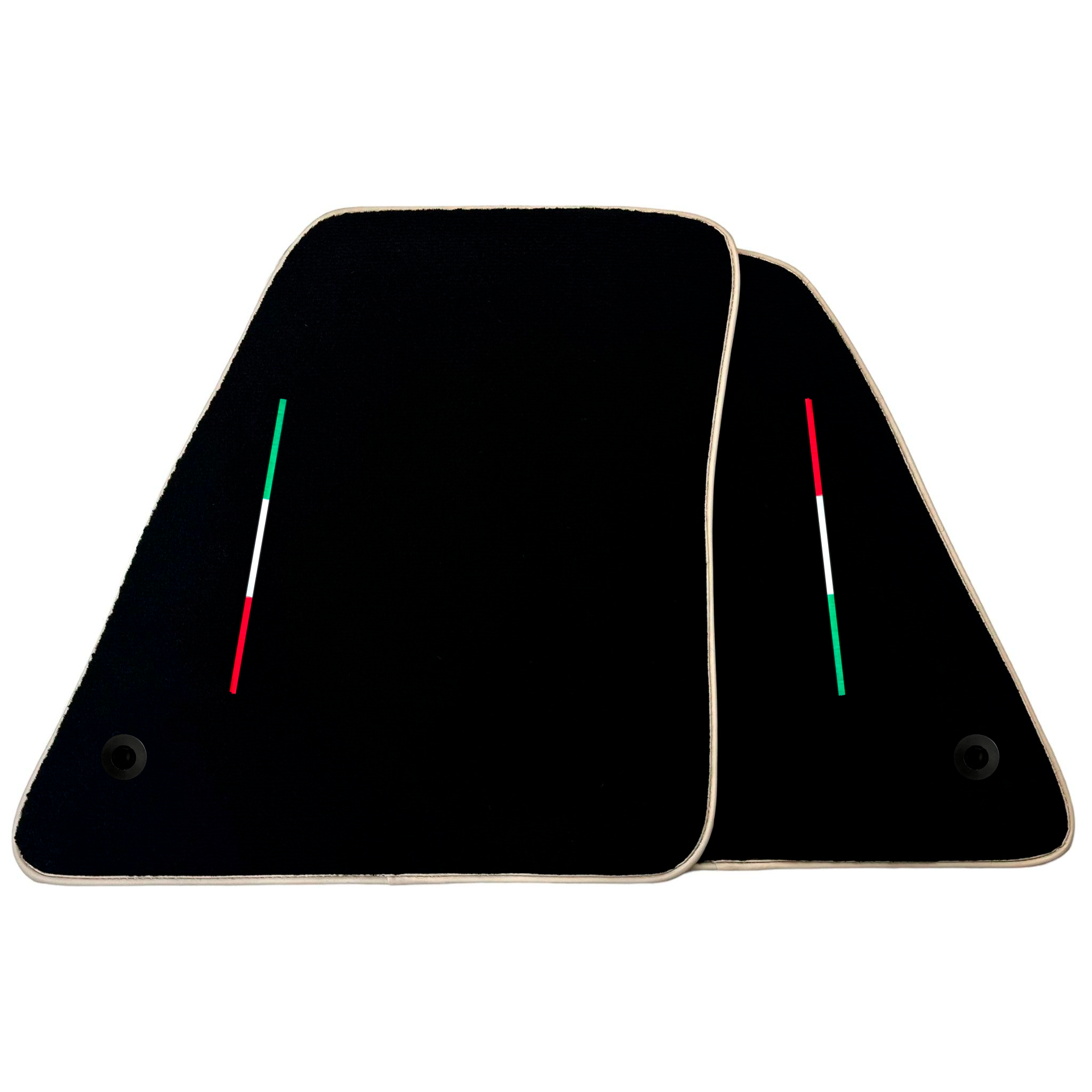 Black Car Mats for Ferrari SF90 Stradale (2019-2024) with Beige Trim