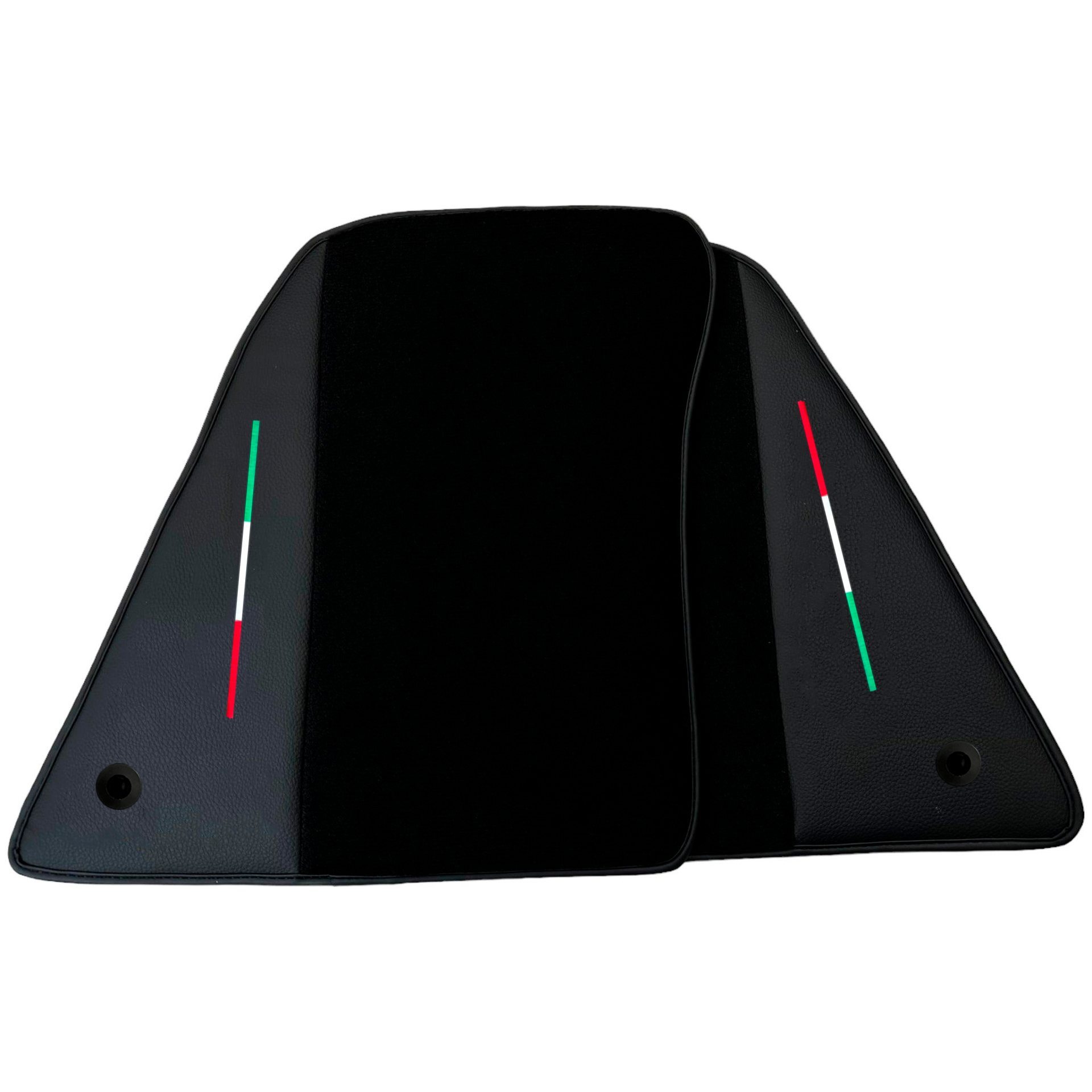 Black Car Mats for Ferrari SF90 Stradale (2019-2024) with Leather