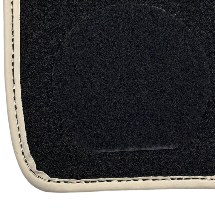 Black Floor Mats for Ferrari 296 GTB (2022-2024) with Leather | Beige Trim