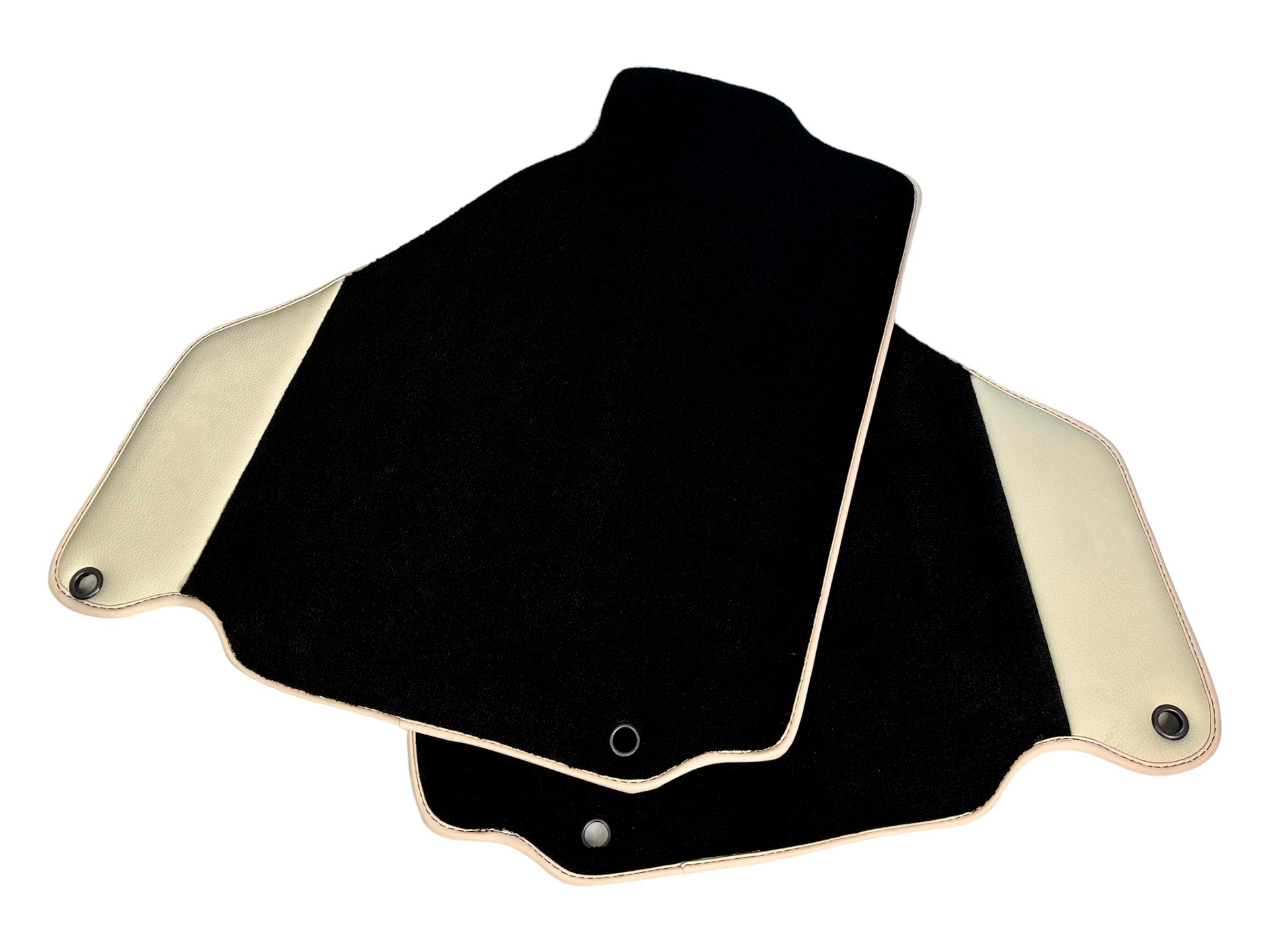 Black Car Mats For Ferrari 360 Modena 1999-2005 With Beige Leather