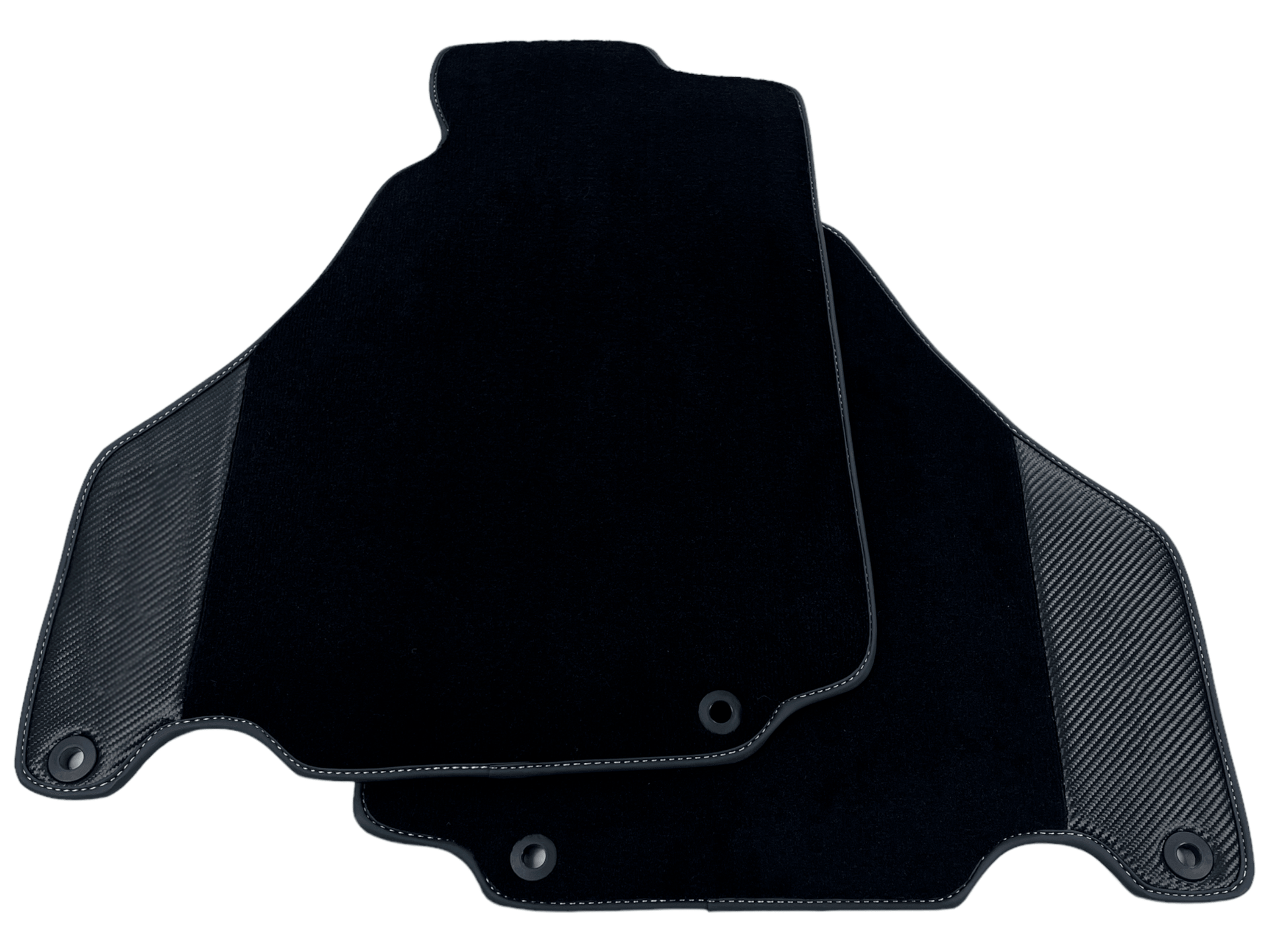 Black Car Mats For Ferrari 360 Modena 1999-2005 With Carbon Fiber Leather