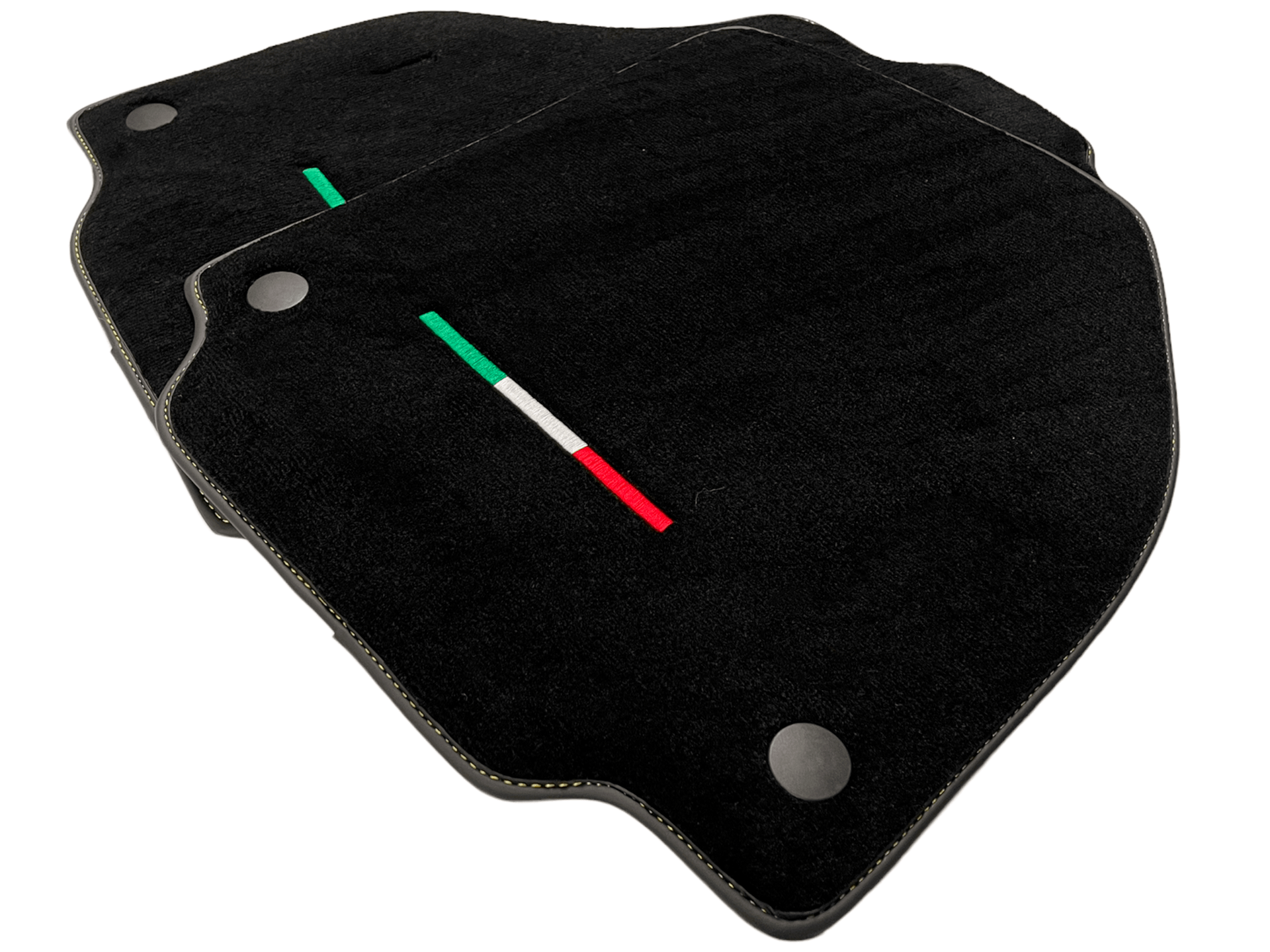 Alfombrillas Negras Para Ferrari 458 Gt2 2012-2015 Costura Amarilla