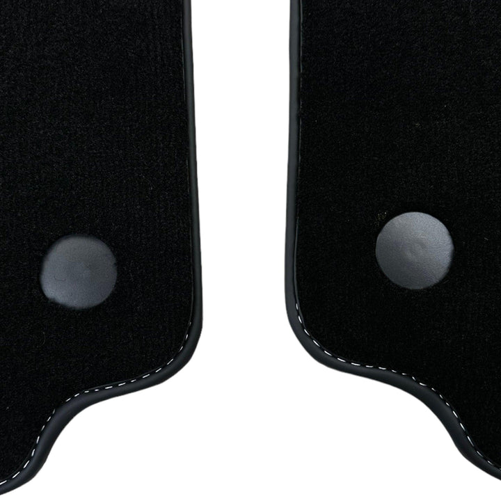 Black Floor Mats for Ferrari 458 Italia (2009-2015) with Crema Nappa Leather