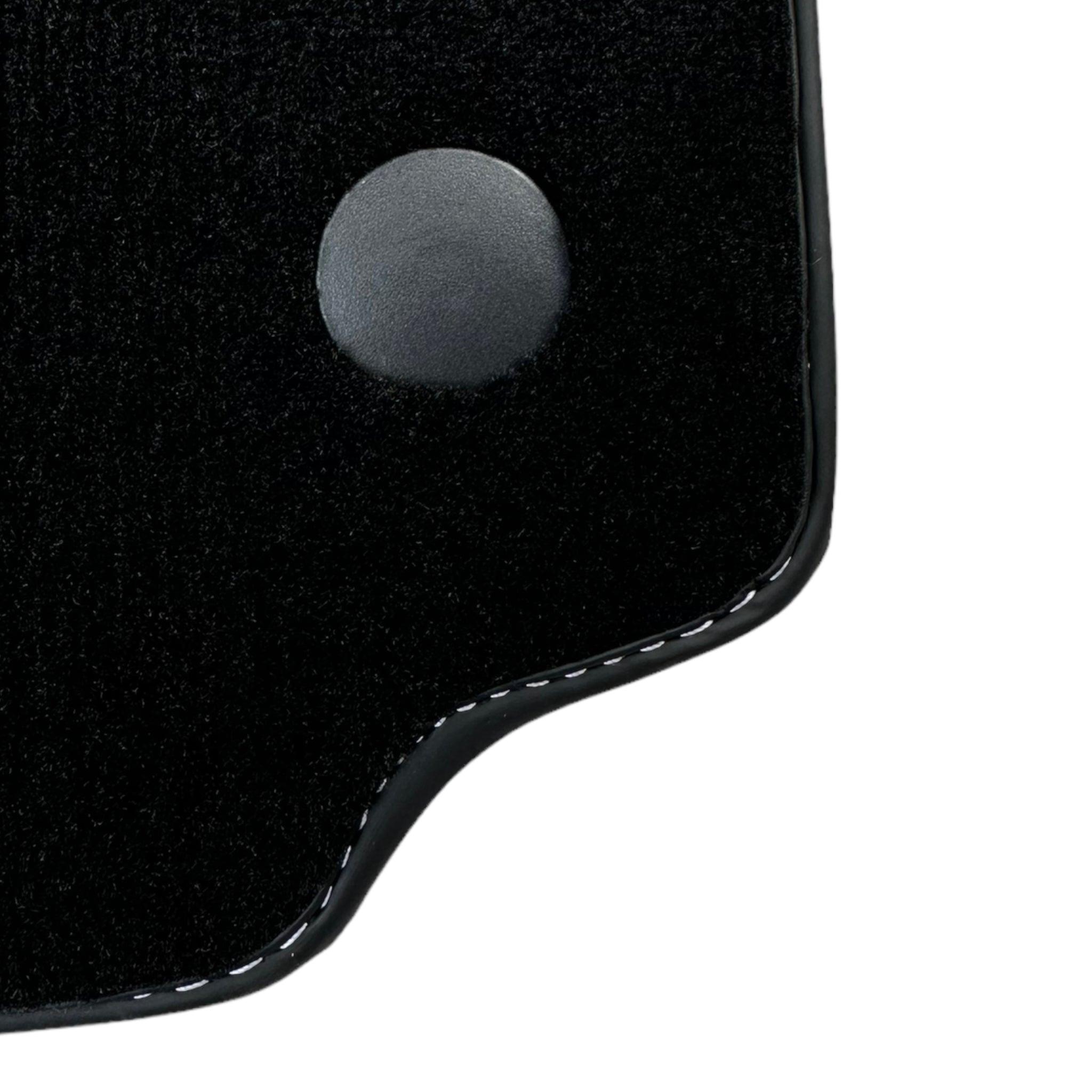 Black Floor Mats for Ferrari 488 GTB (2015-2022) with Cuoio Nappa Leather