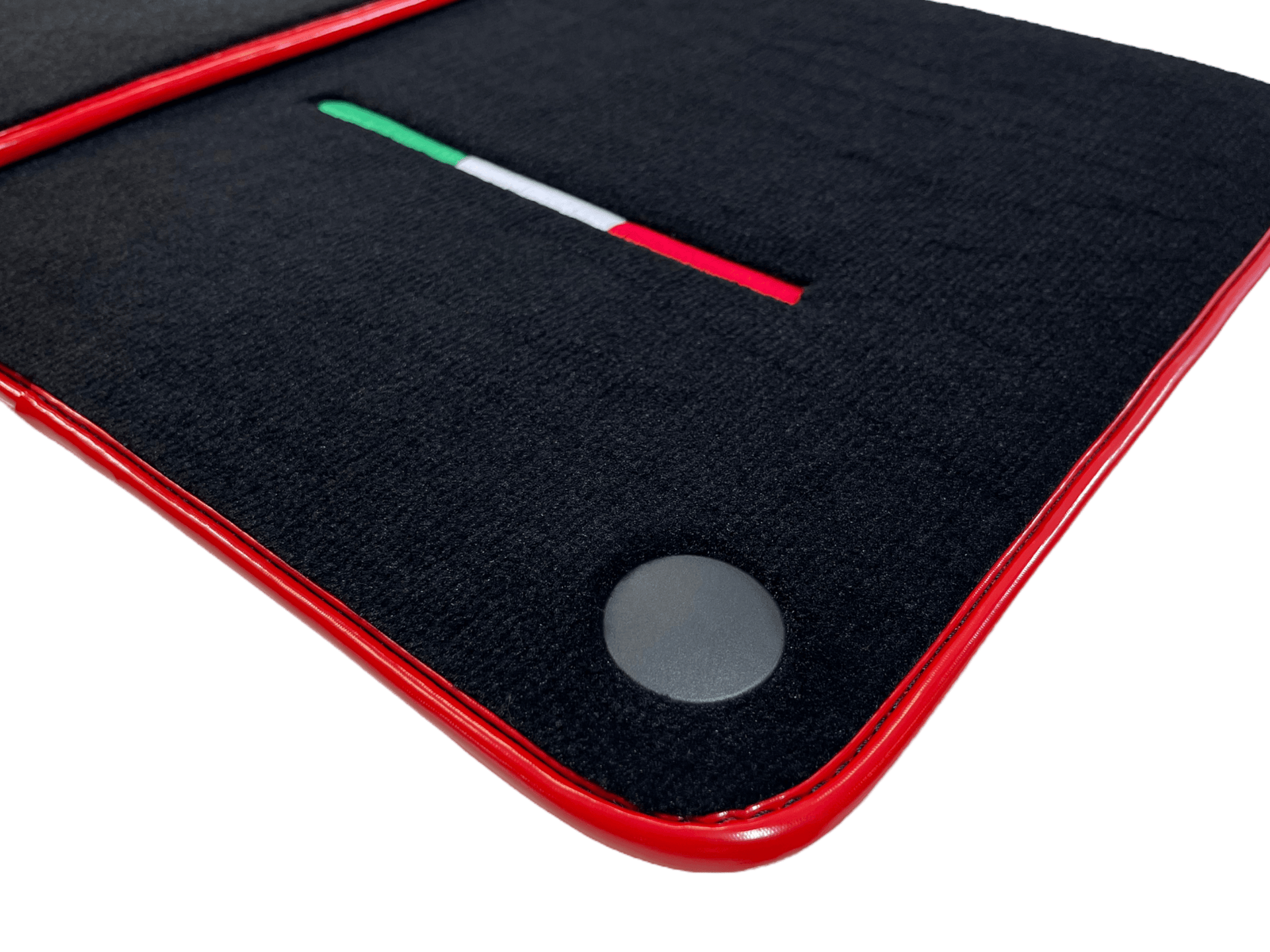 Black Floor Mats For Ferrari 599 Coupe 2006-2012 With Red Trim - Scuderia