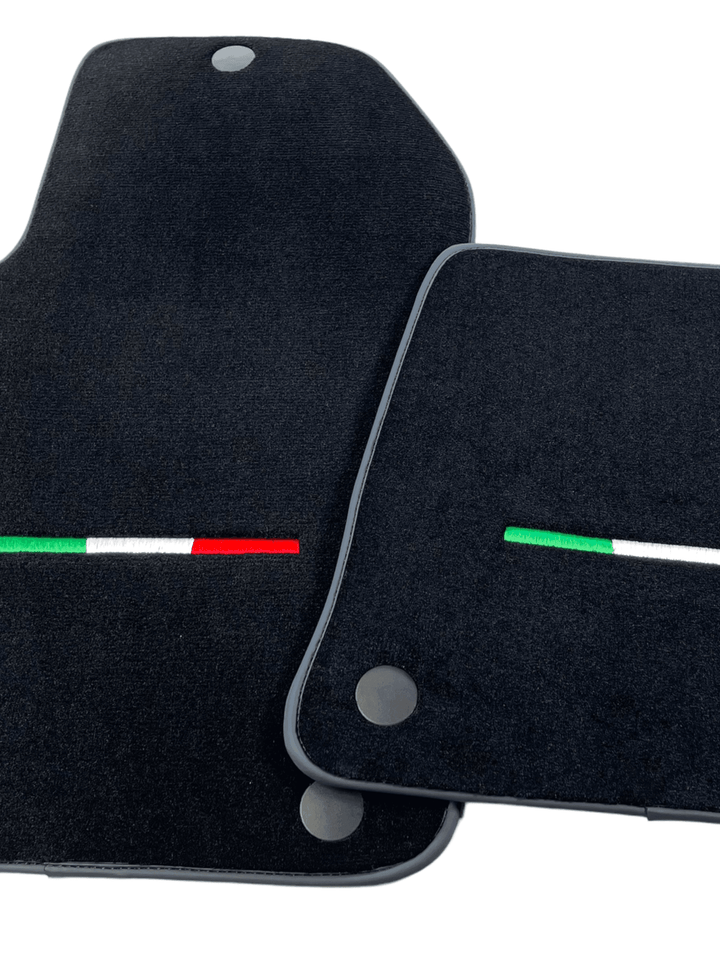 Black Floor Mats For Ferrari 612 Scaglietti 2005-2011 Italian Edition - Scuderia