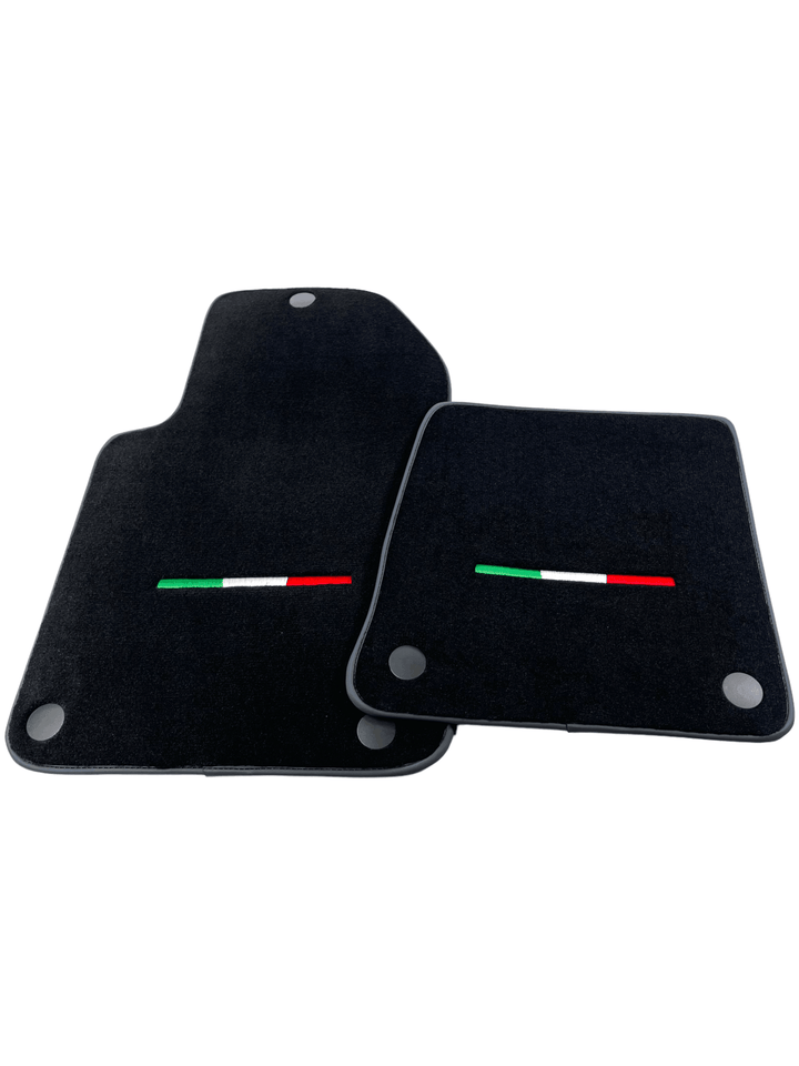 Black Floor Mats For Ferrari 612 Scaglietti 2005-2011 Italian Edition - Scuderia