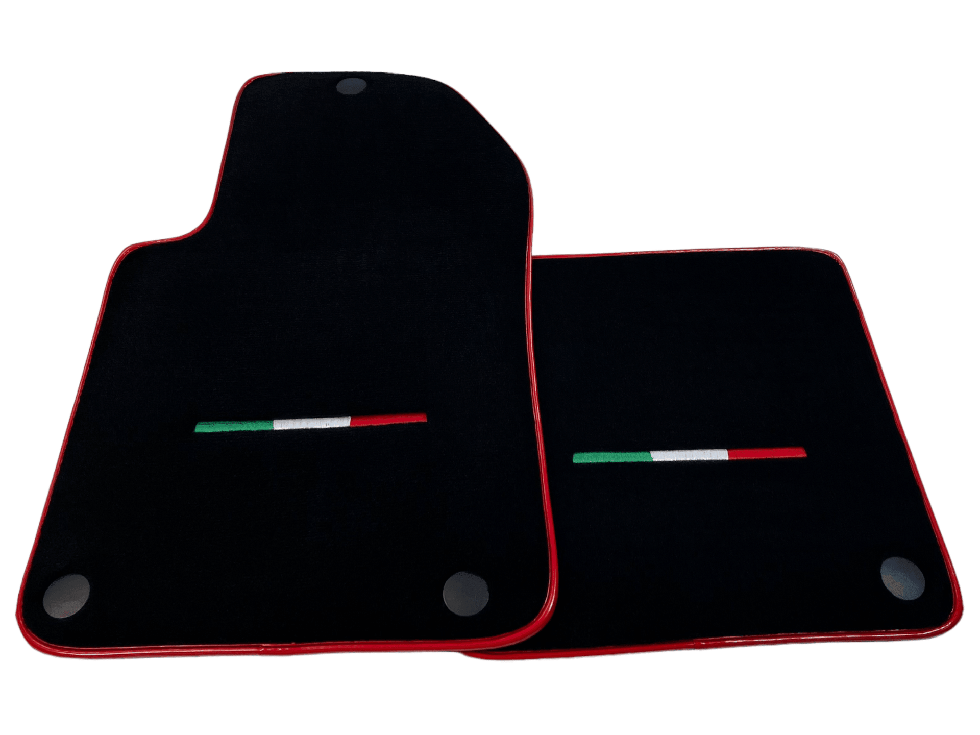 Black Floor Mats For Ferrari 612 Scaglietti 2005-2011 With Red Trim - Scuderia