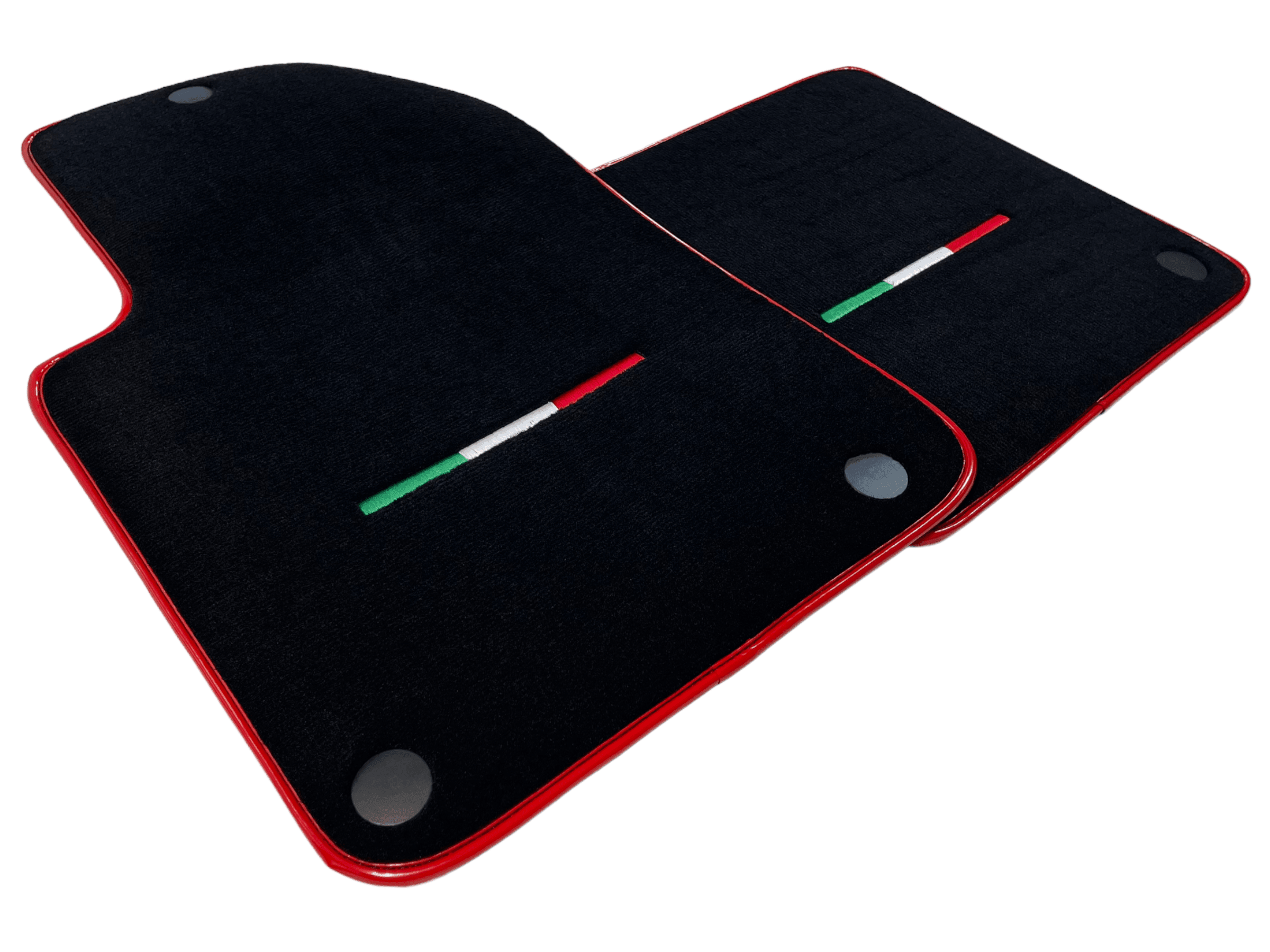 Black Floor Mats For Ferrari 612 Scaglietti 2005-2011 With Red Trim - Scuderia