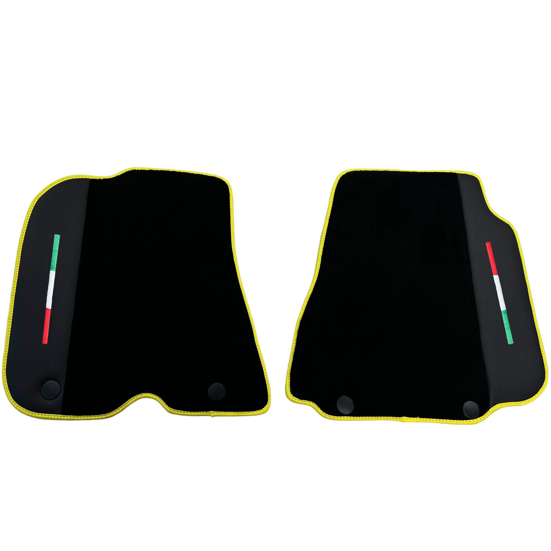 Black Car Mats for Ferrari 812 GTS (2019-2023) with Leather