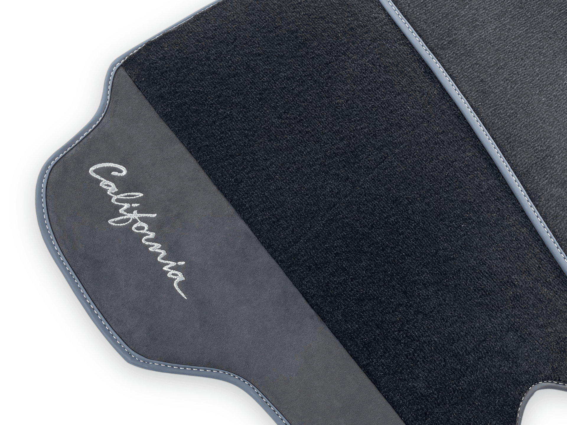 Black Floor Mats For Ferrari California 2008-2014 With Alcantara - Scuderia