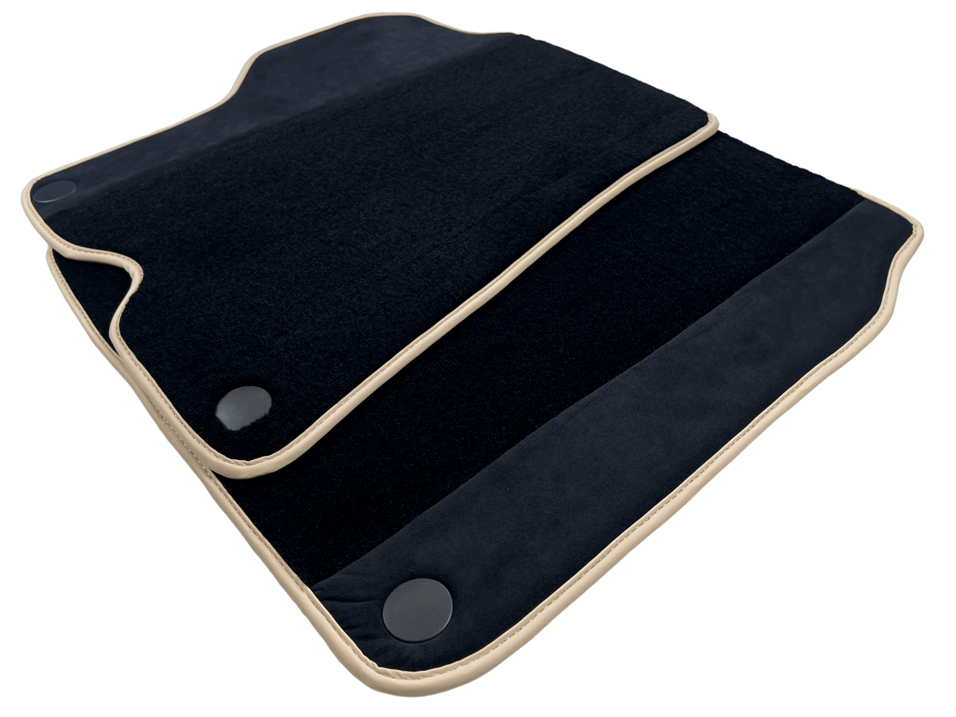 Black Car Mats For Ferrari California 2008-2014 With Alcantara Beige Trim