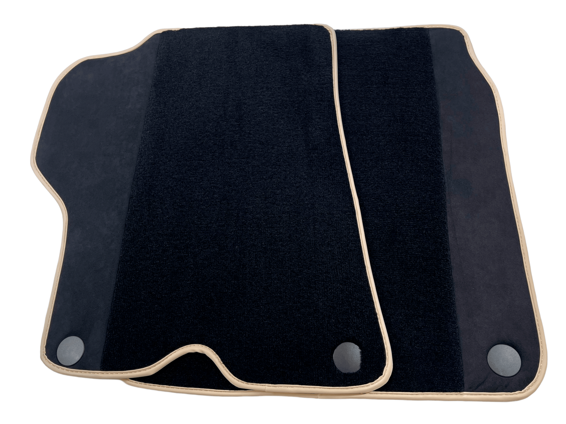 Black Car Mats For Ferrari California 2008-2014 With Alcantara Beige Trim