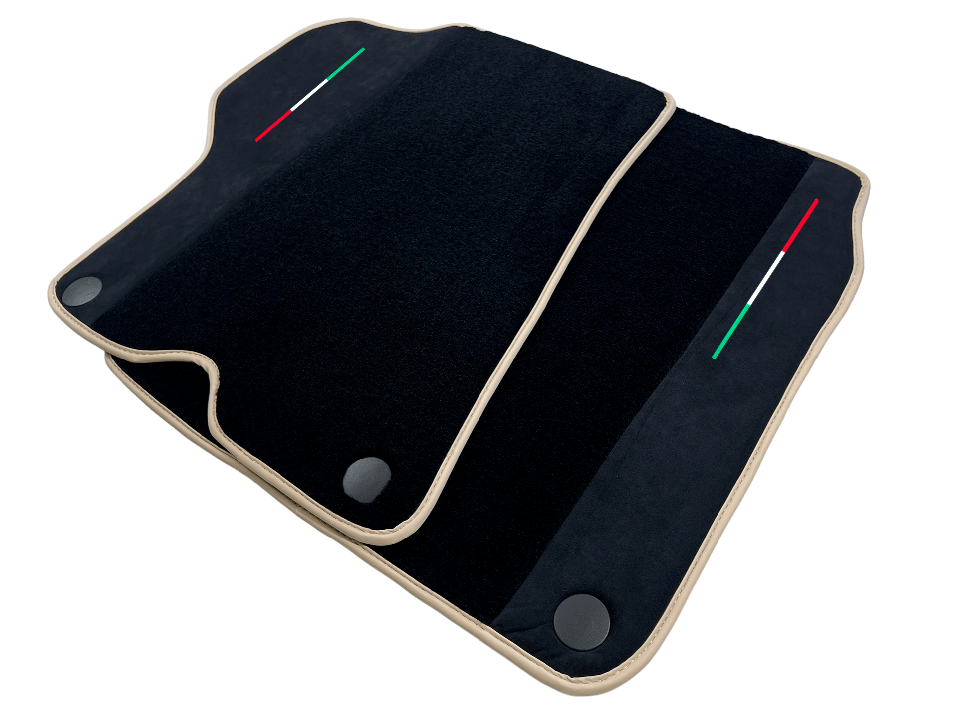 Black Car Mats For Ferrari California 2008-2014 With Alcantara Beige Trim